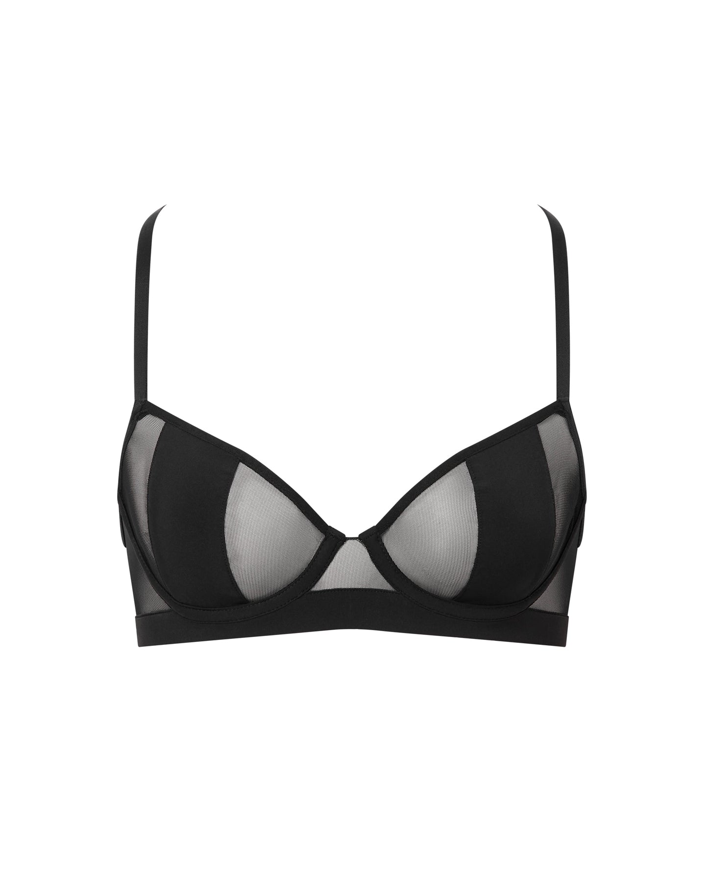  Orla Sheer Mesh Bra Black