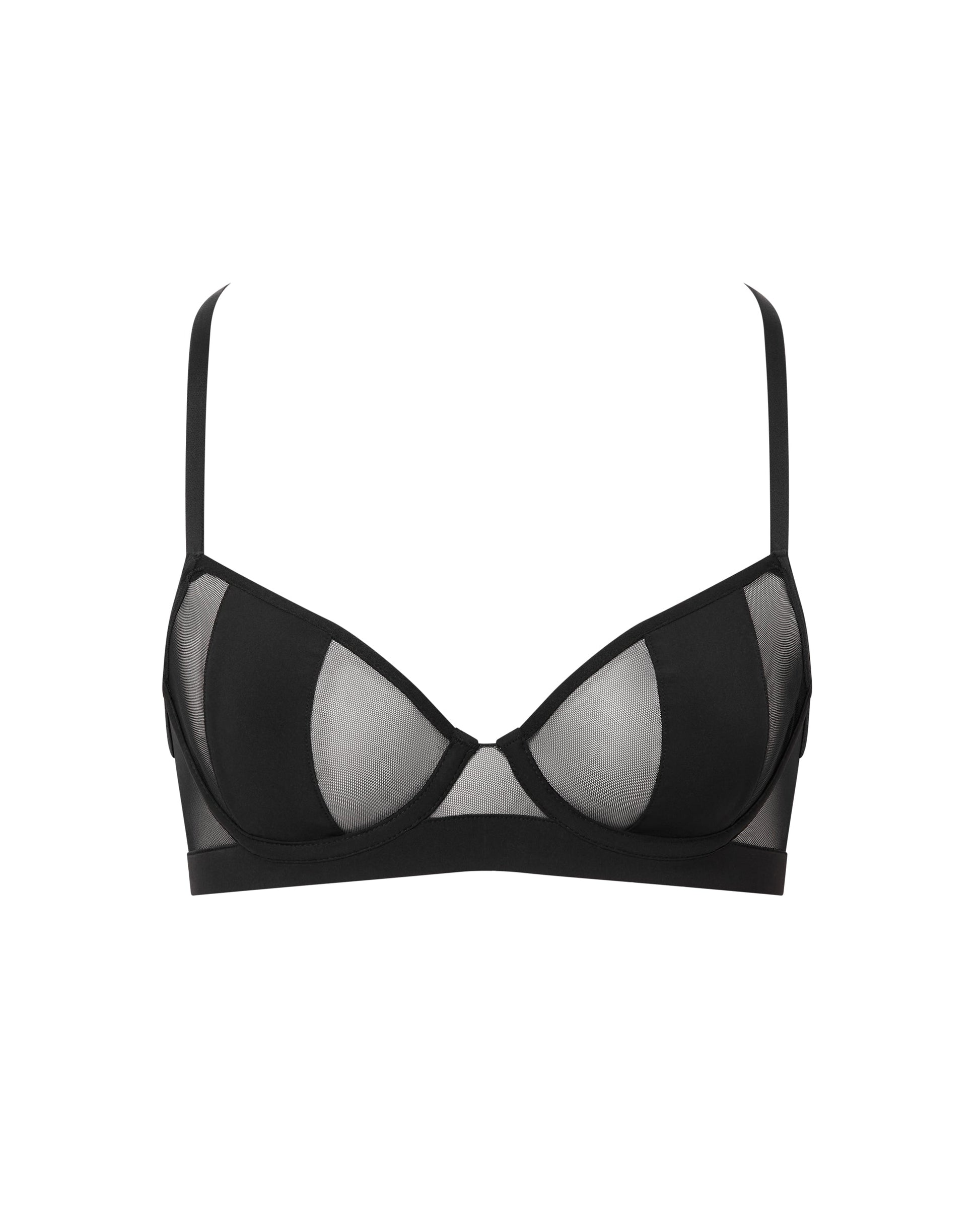  Orla Sheer Mesh Bra Black