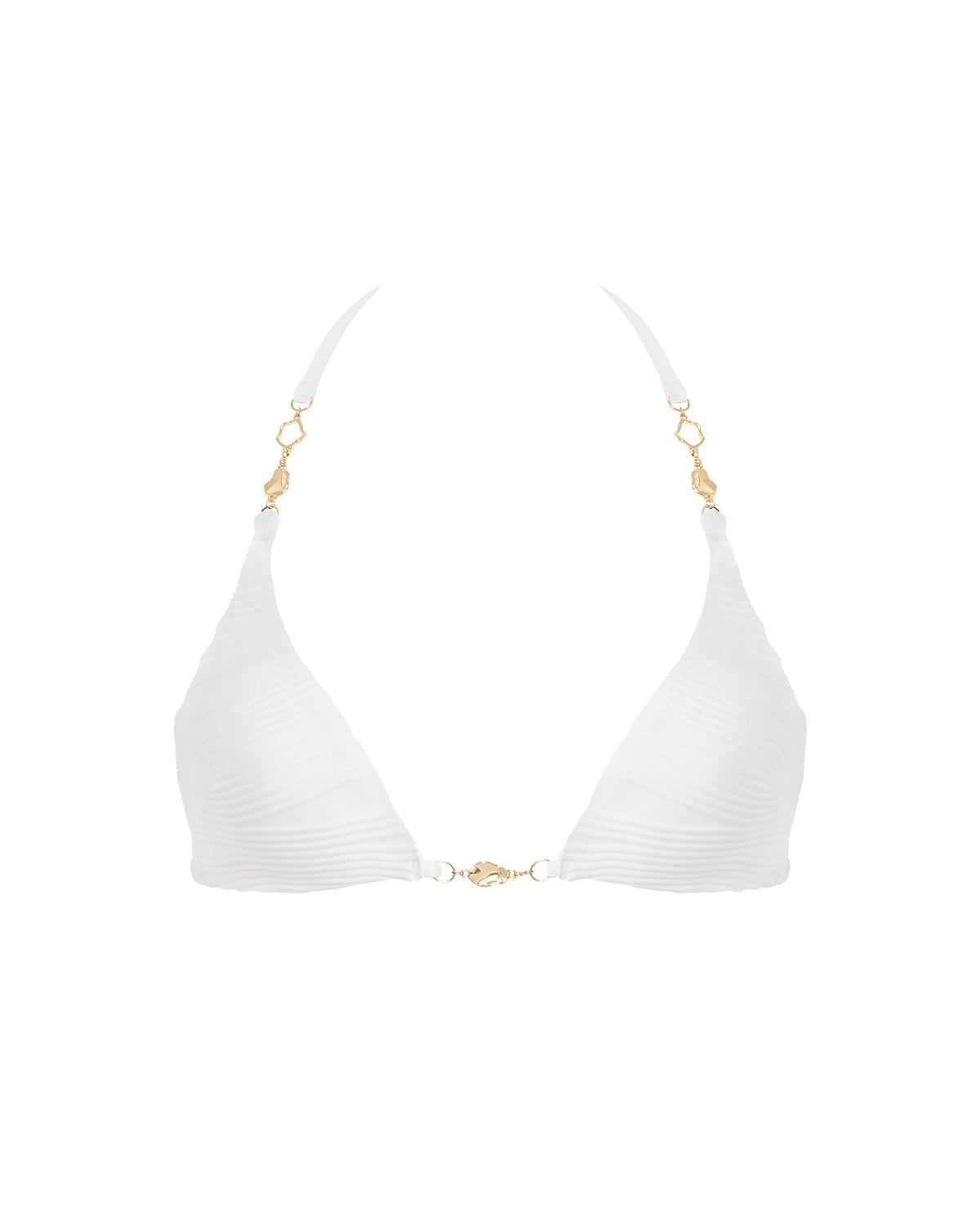 Orta Triangle Bikini Top White
