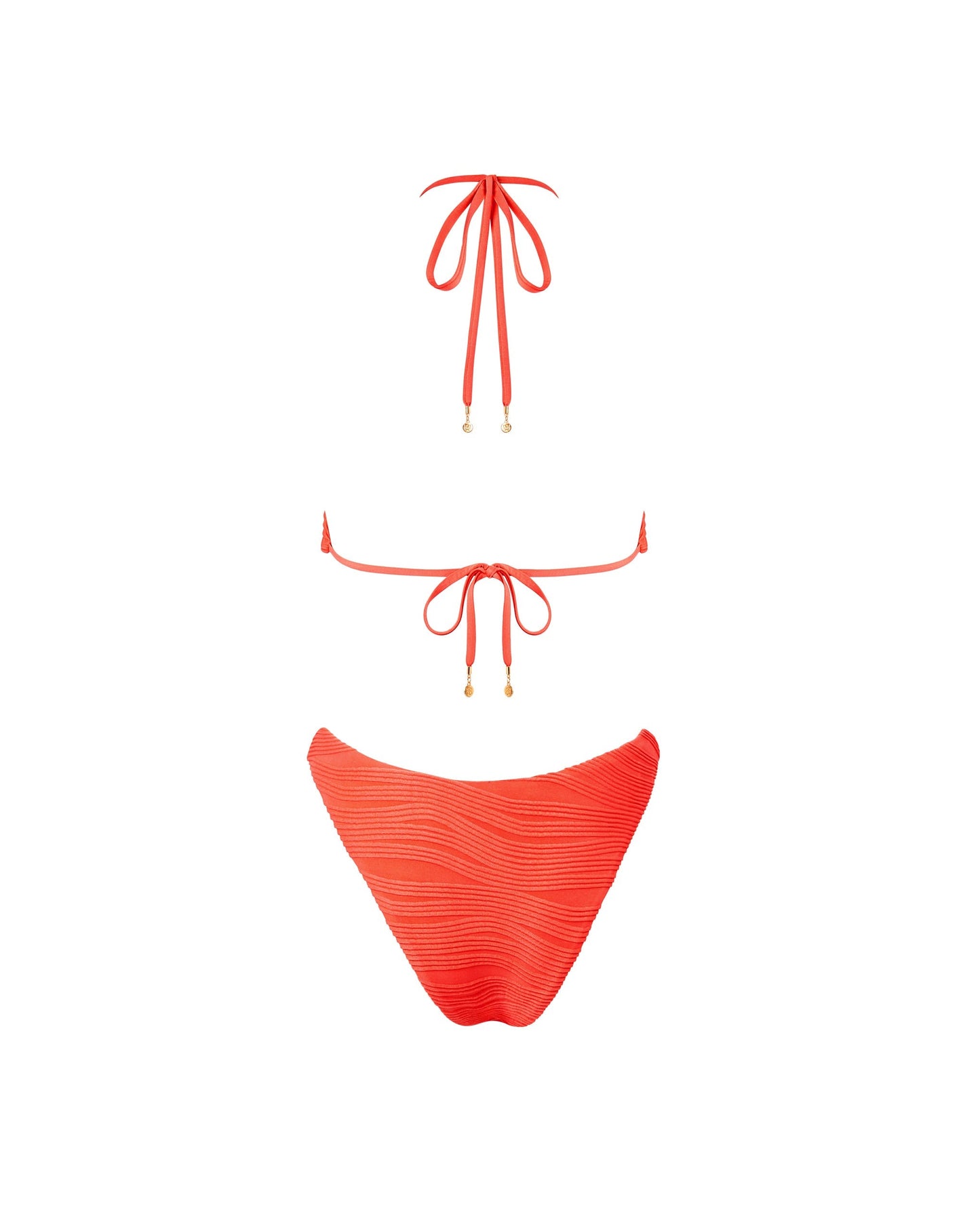  Orta Plunge Cut-out Swimsuit Hot Coral