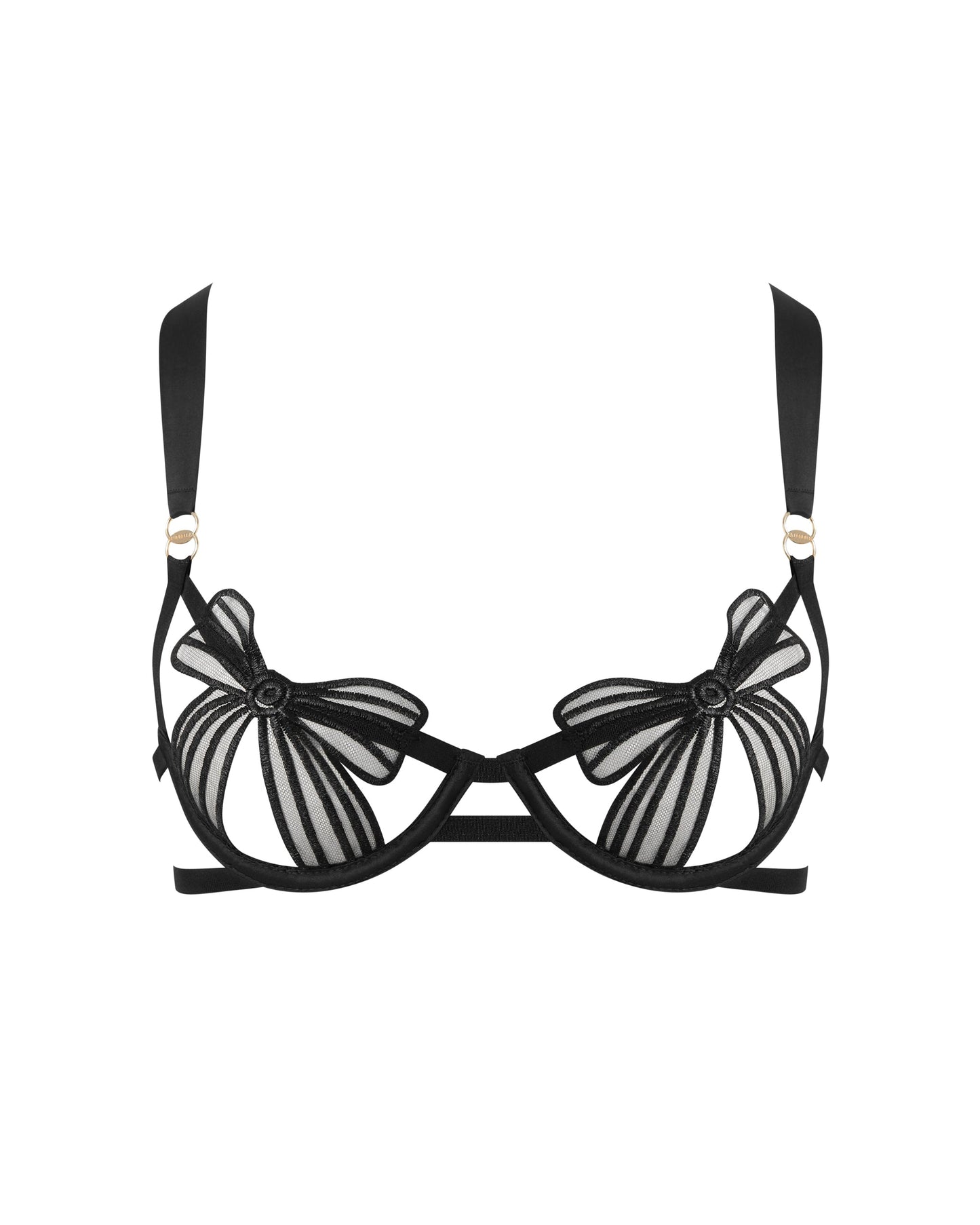  Annabel Open Bow Bra Black