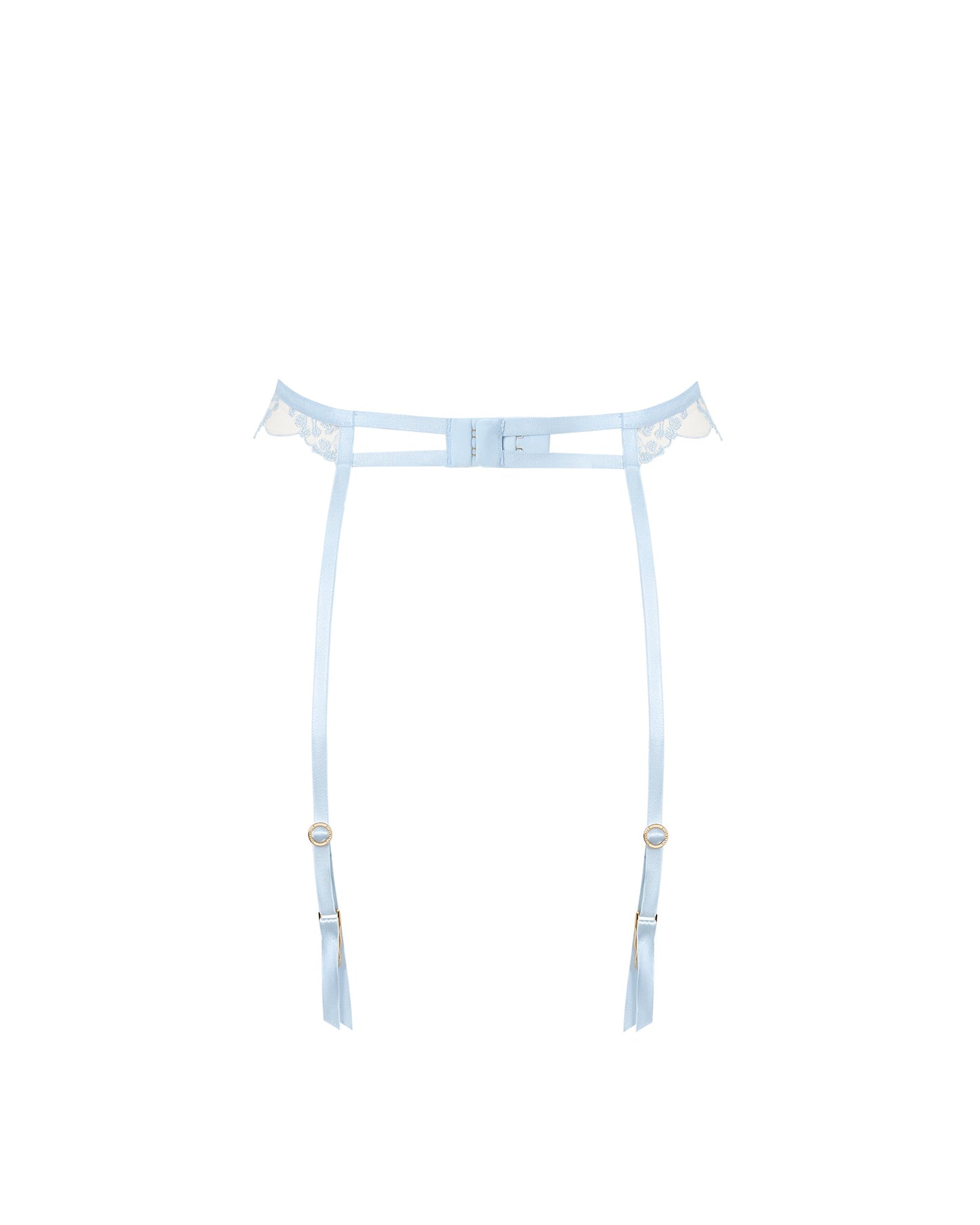  Marisa Garter Belt Ice Water Blue/Sheer