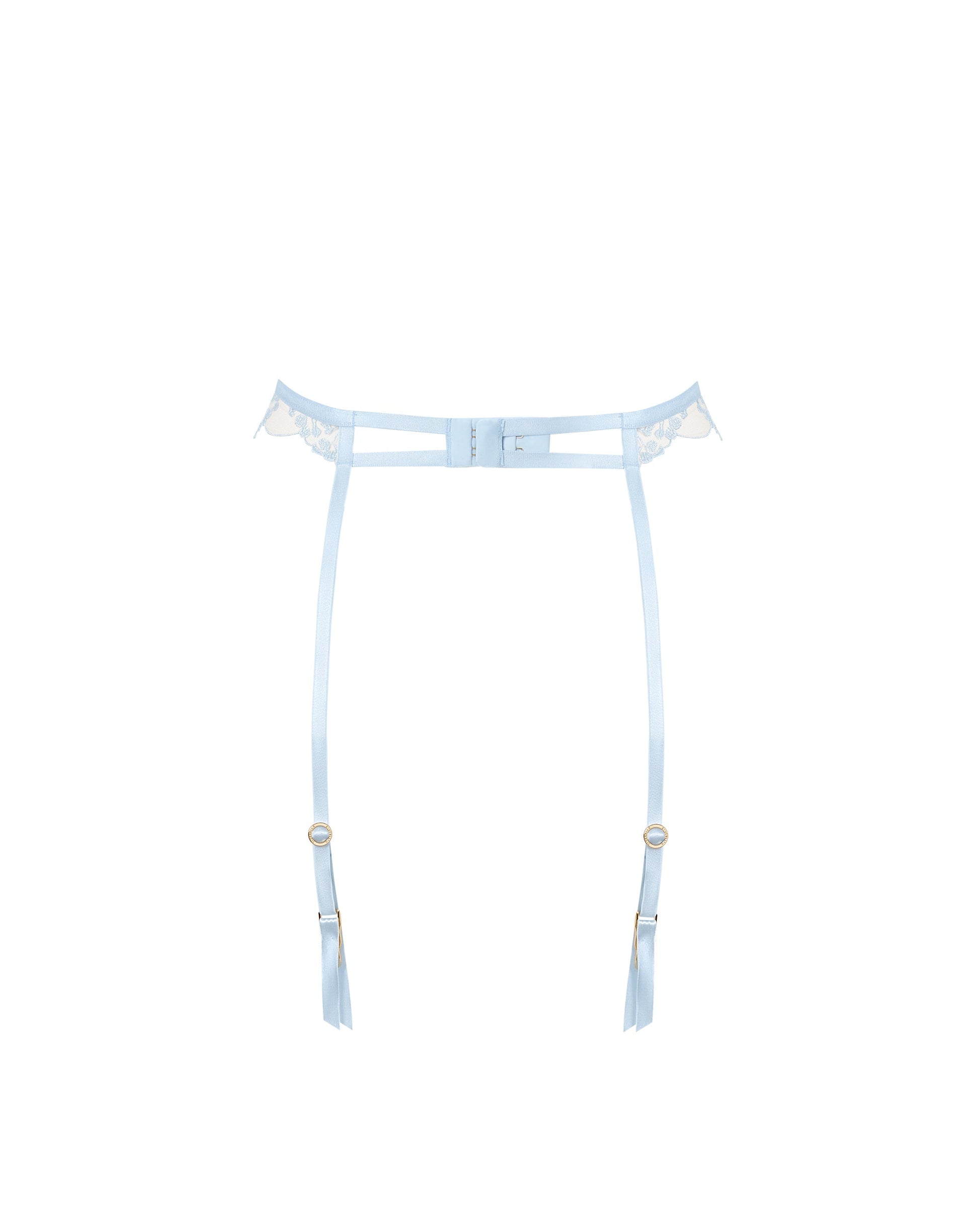  Marisa Garter Belt Ice Water Blue/Sheer