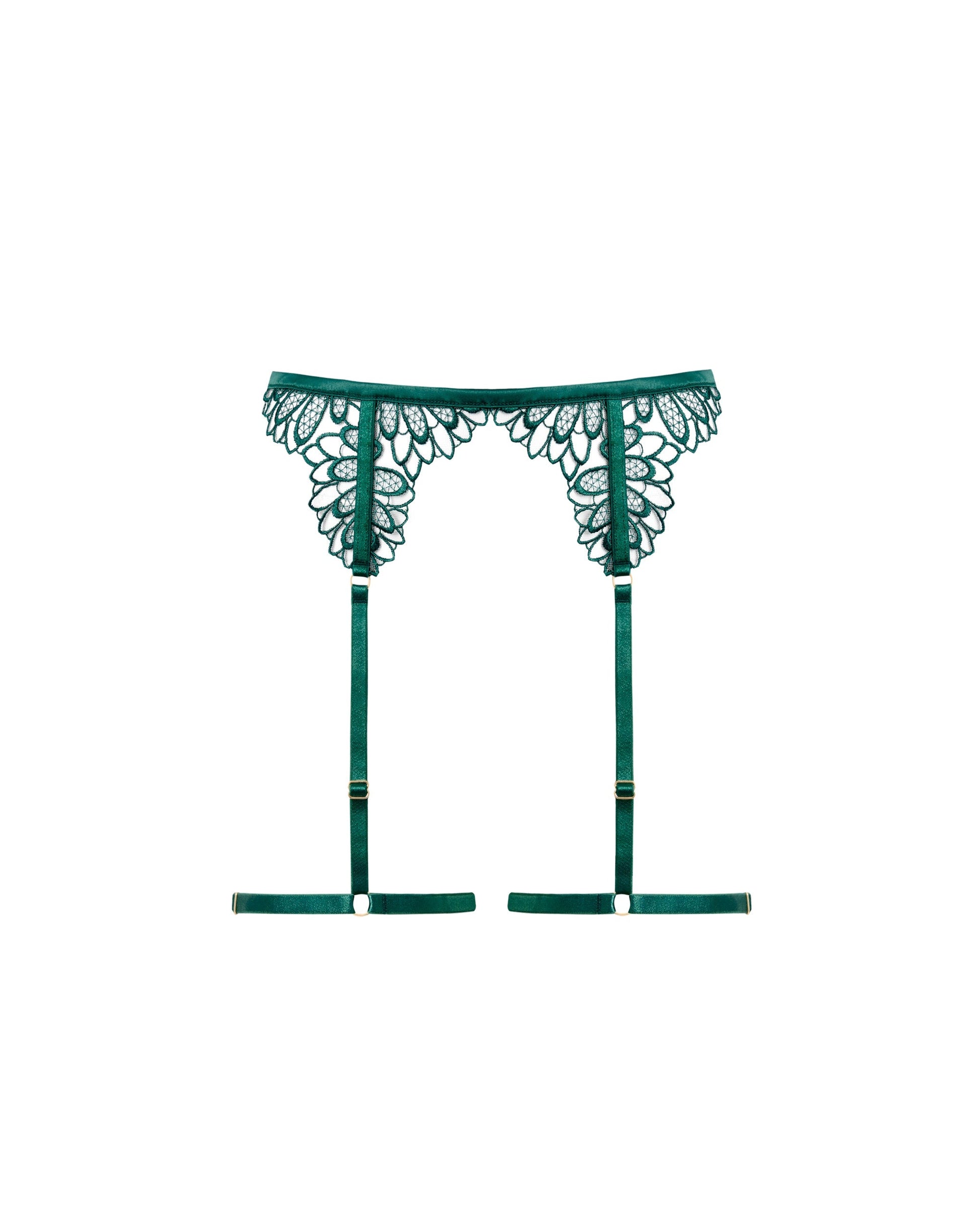  Amaris Garter Belt Thigh Harness Green