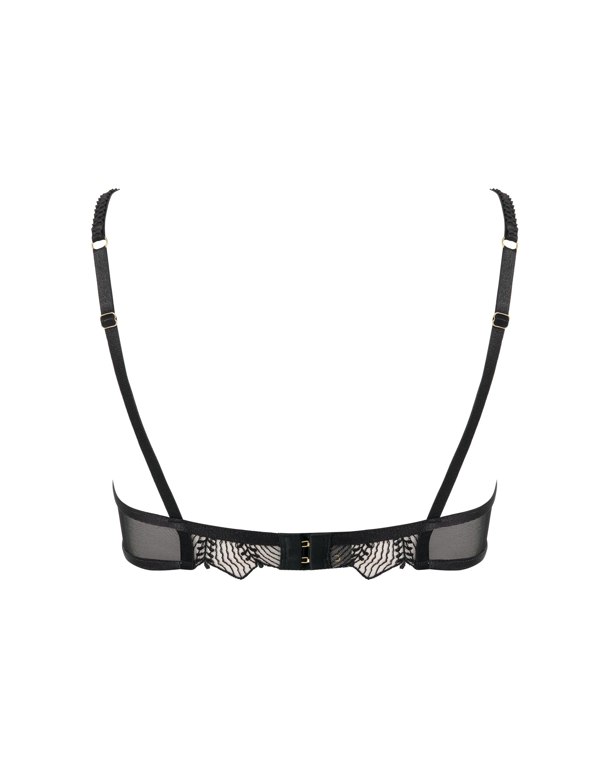  Sadiya Emroidered Sheer Bra Black
