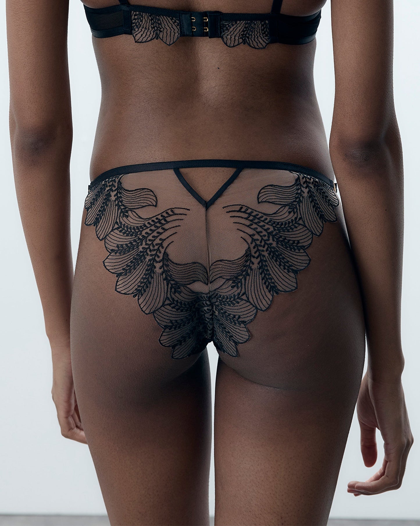  Sadiya Embroidered Sheer Panty Black
