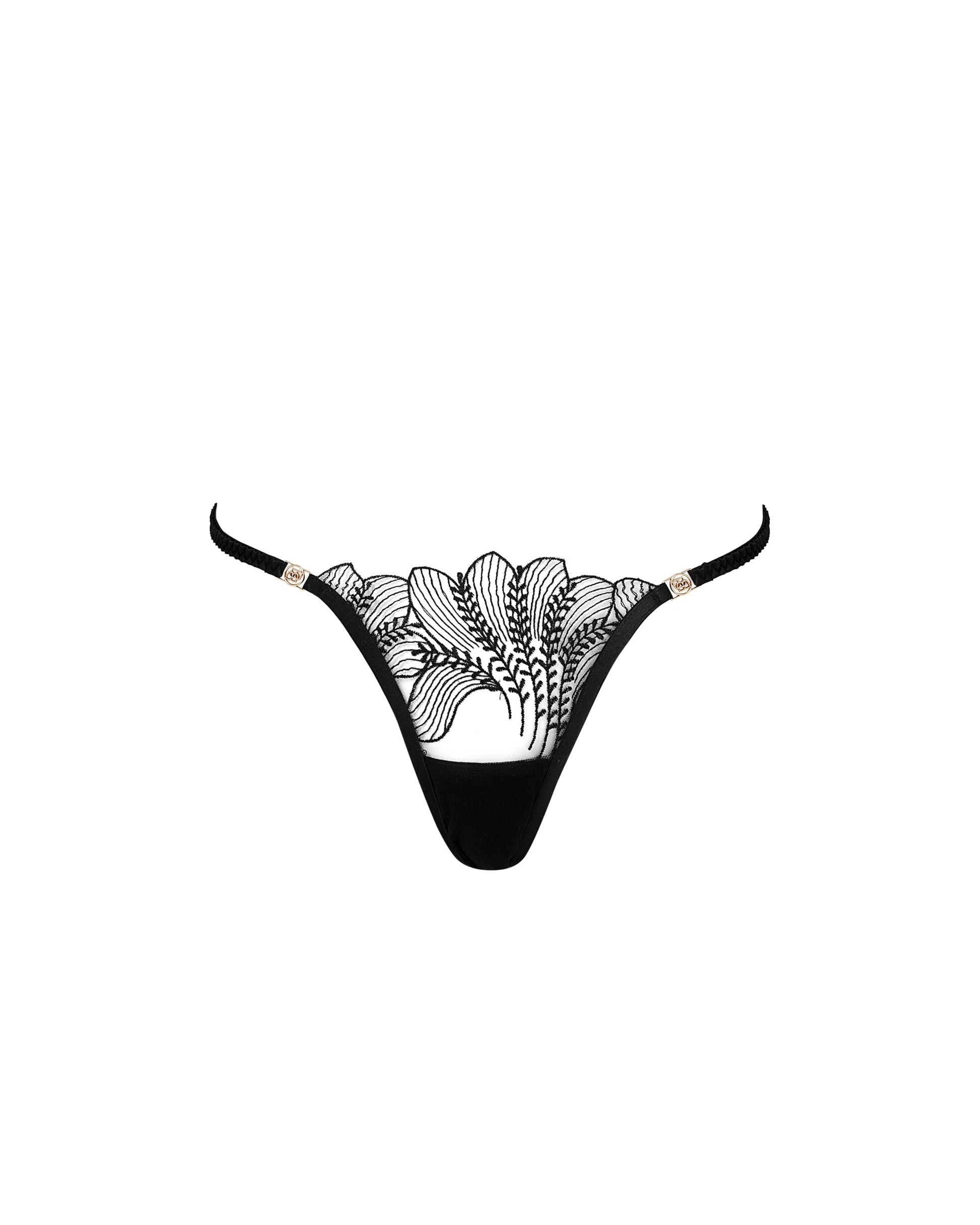  Sadiya Embroidered Sheer Panty Black