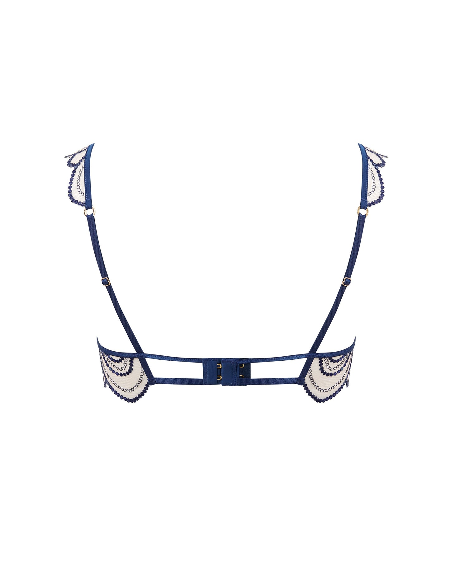  Soraya Embroidered Sheer Bra Blue