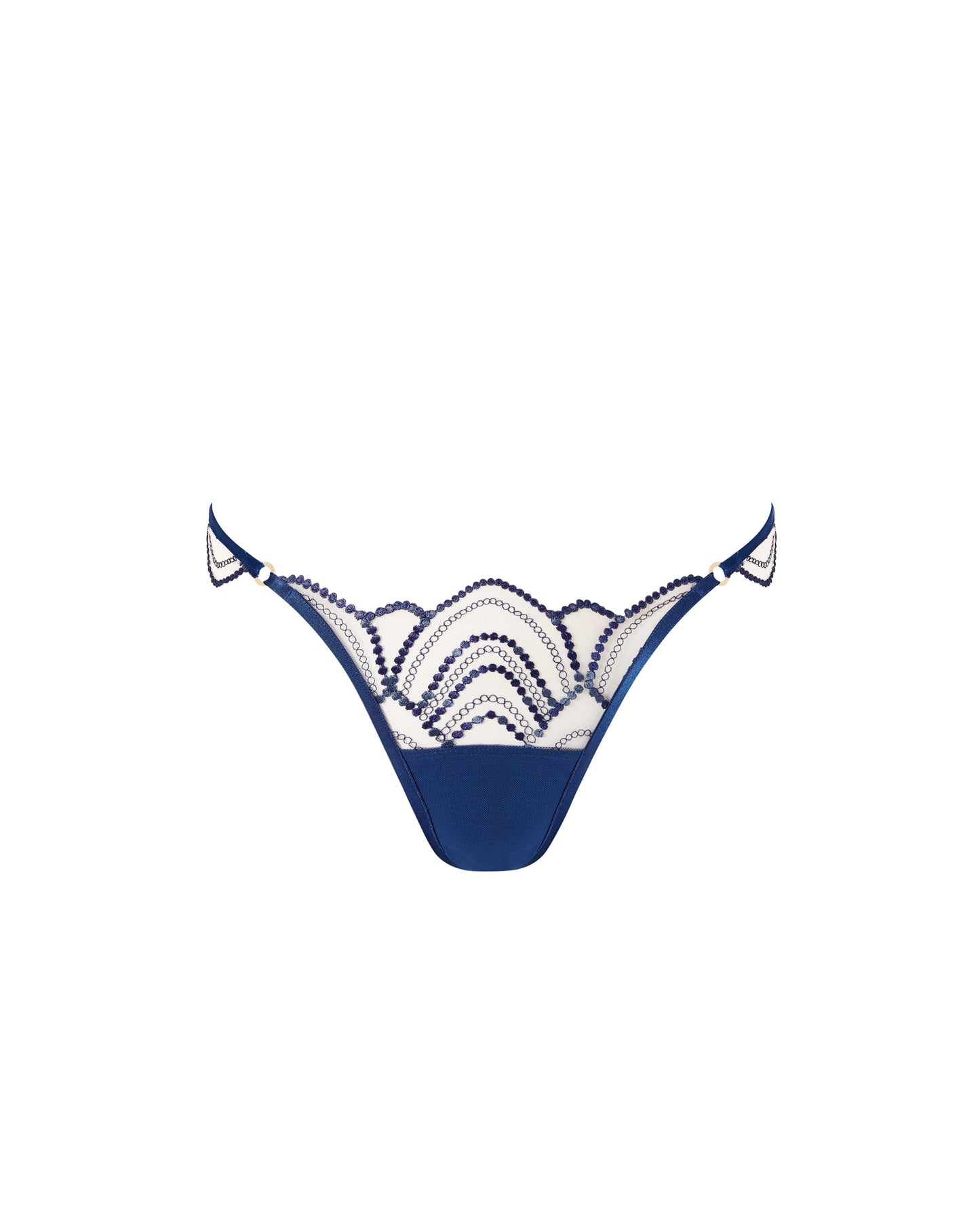  Soraya Embroidered Sheer Panty Blue