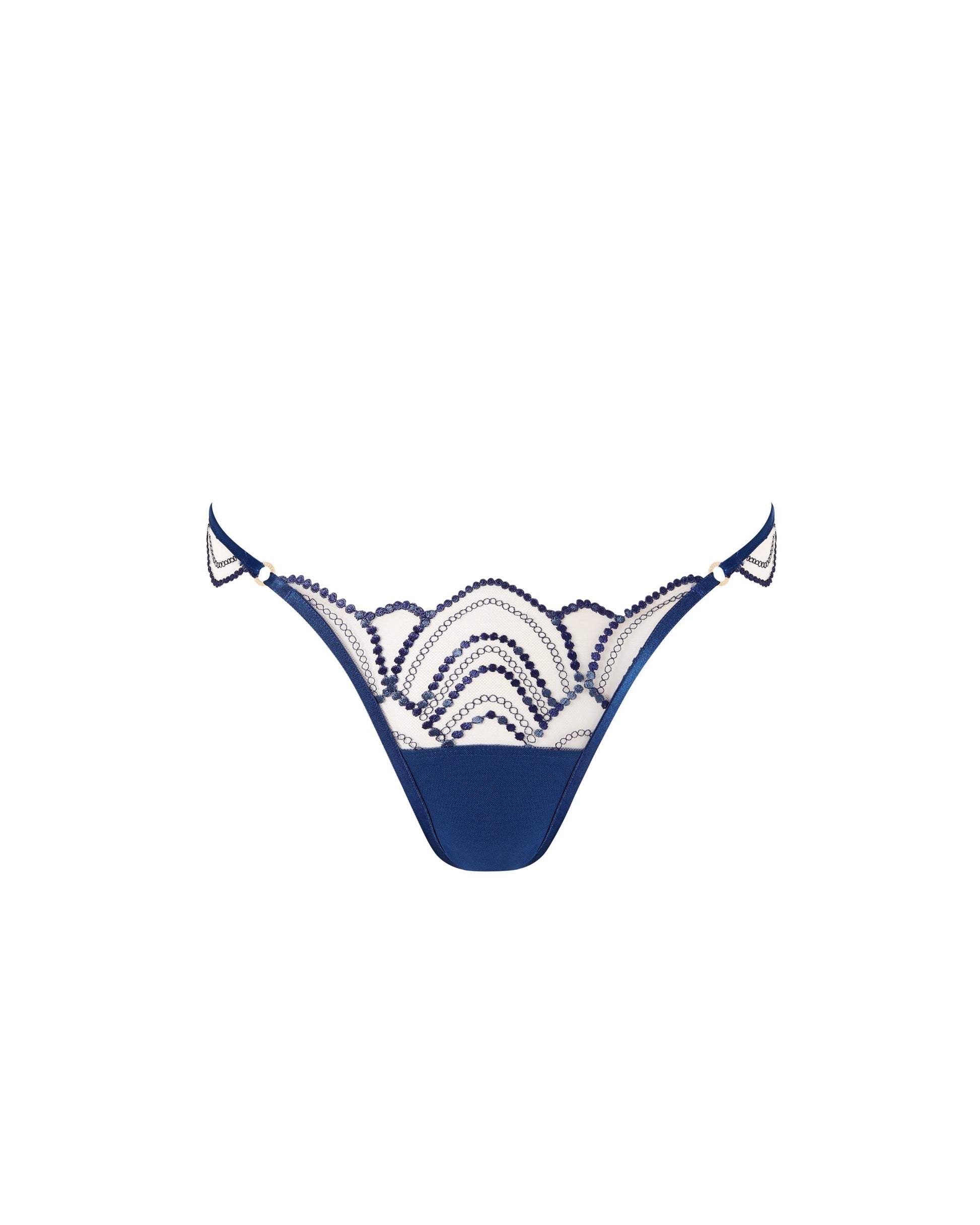  Soraya Embroidered Sheer Panty Blue