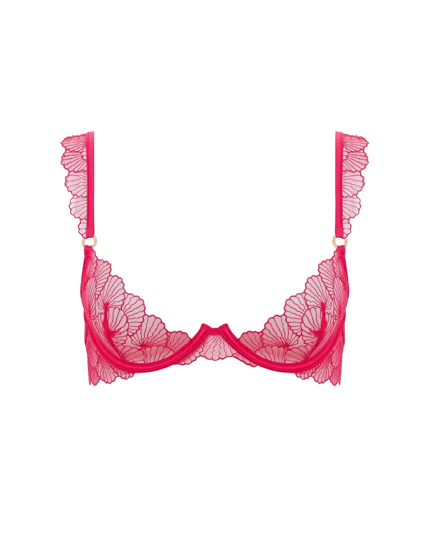  Vermont Embroidered Sheer Bra Pink