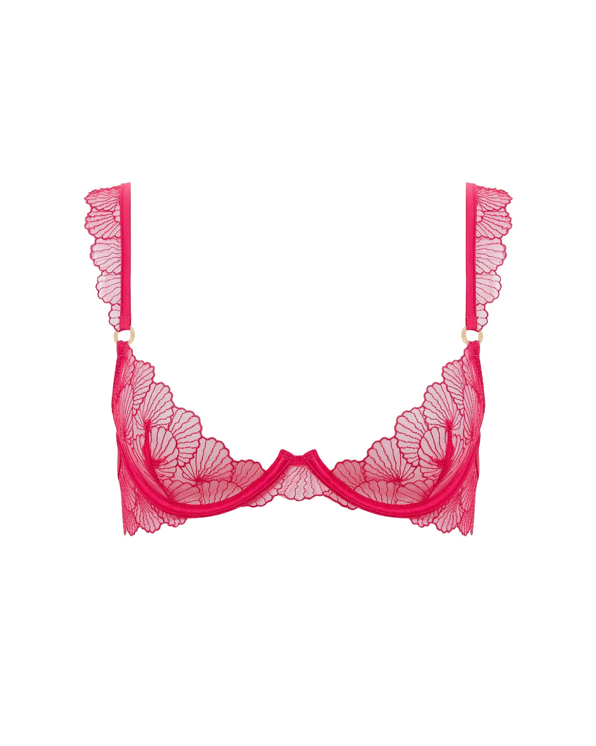  Vermont Embroidered Sheer Bra Pink