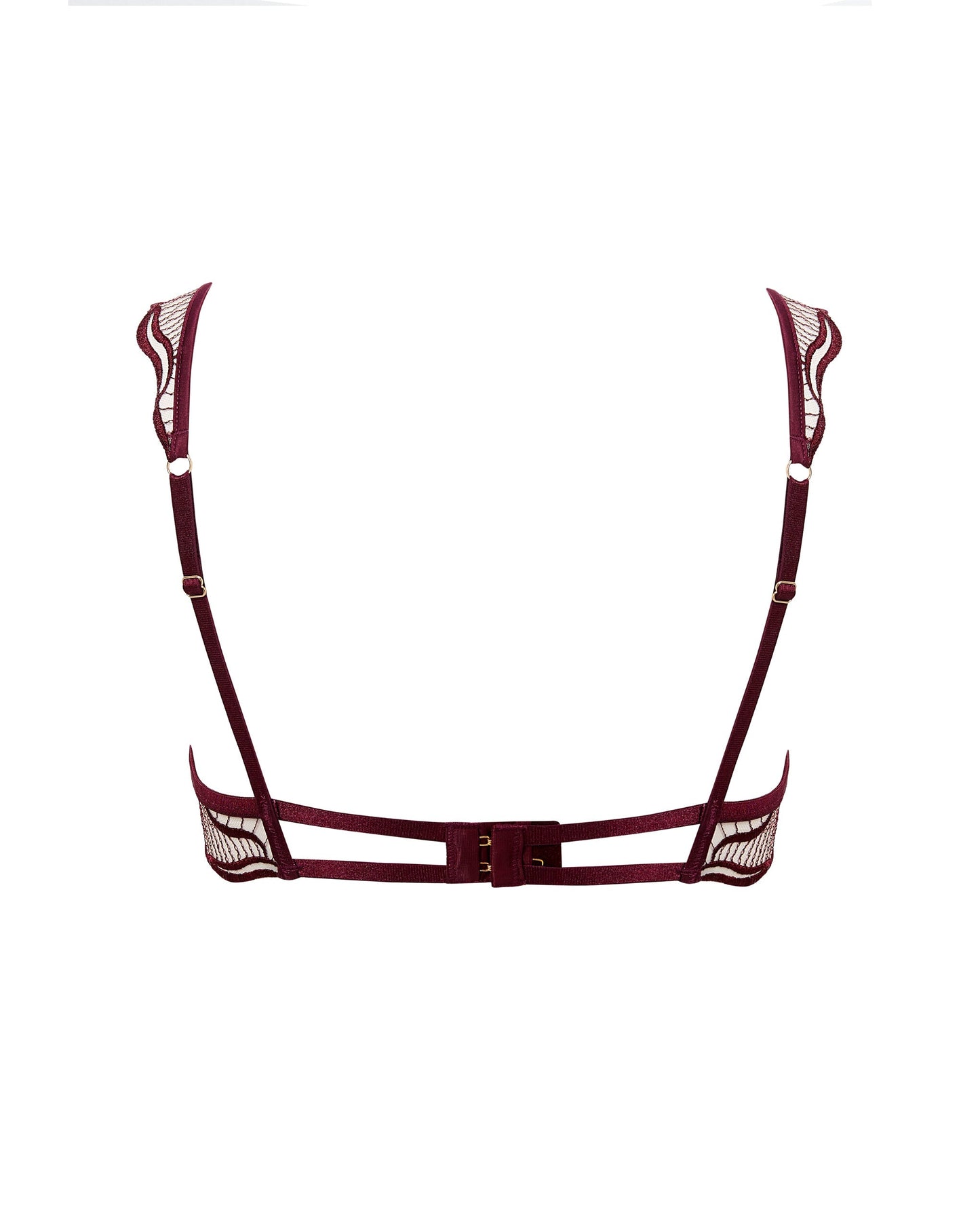  Marabel Embroidered Sheer Bra Cherry
