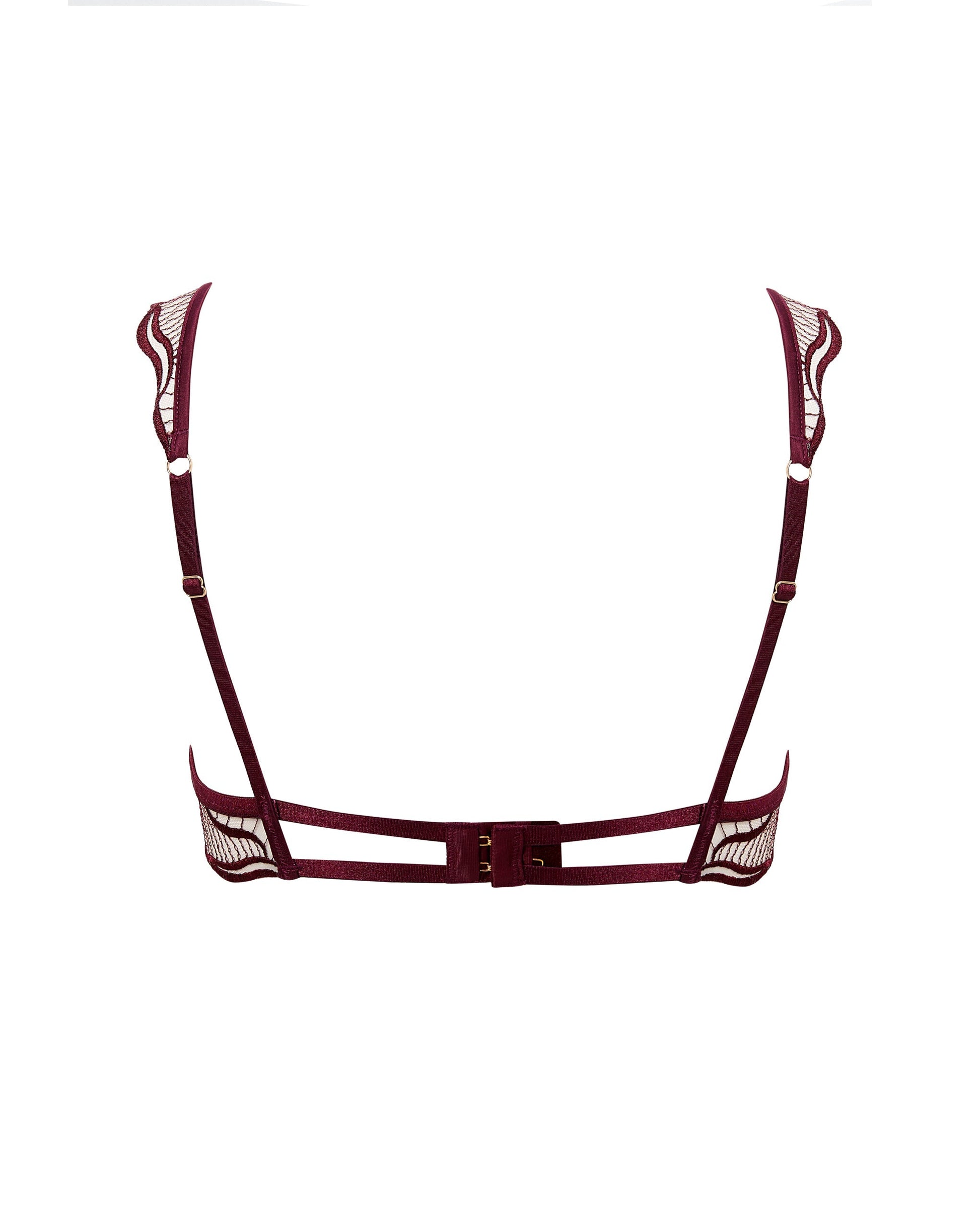  Marabel Embroidered Sheer Bra Cherry