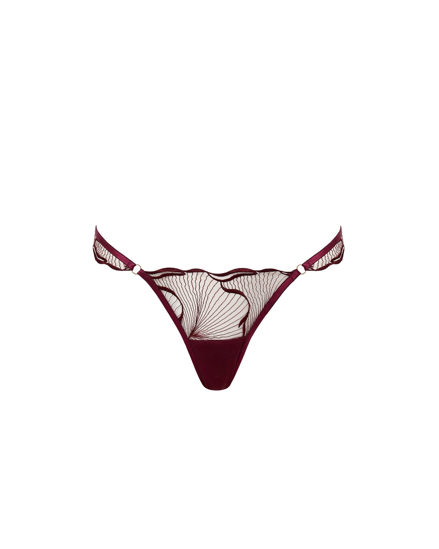  Marabel Embroidered Sheer Panty Cherry
