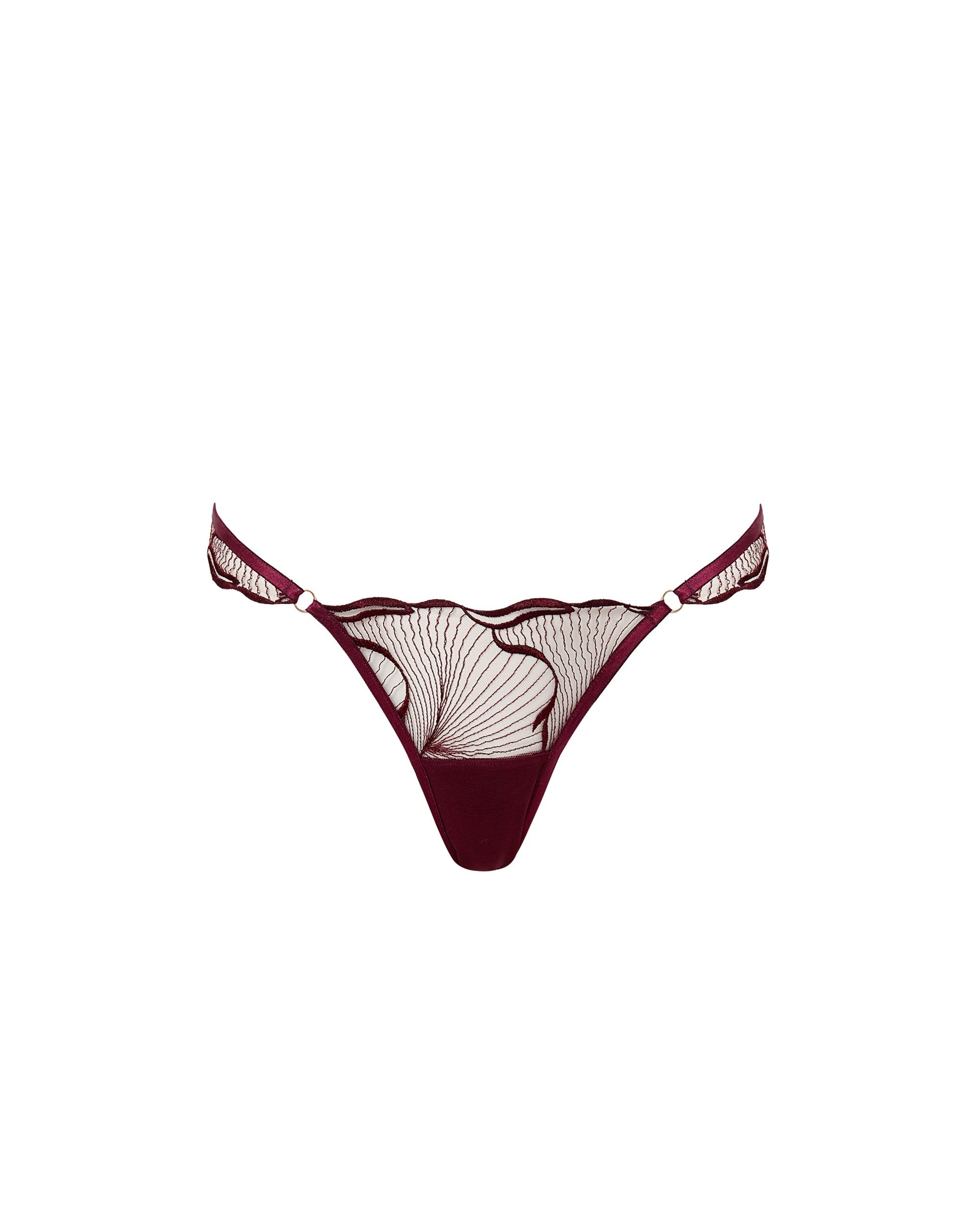  Marabel Embroidered Sheer Panty Cherry