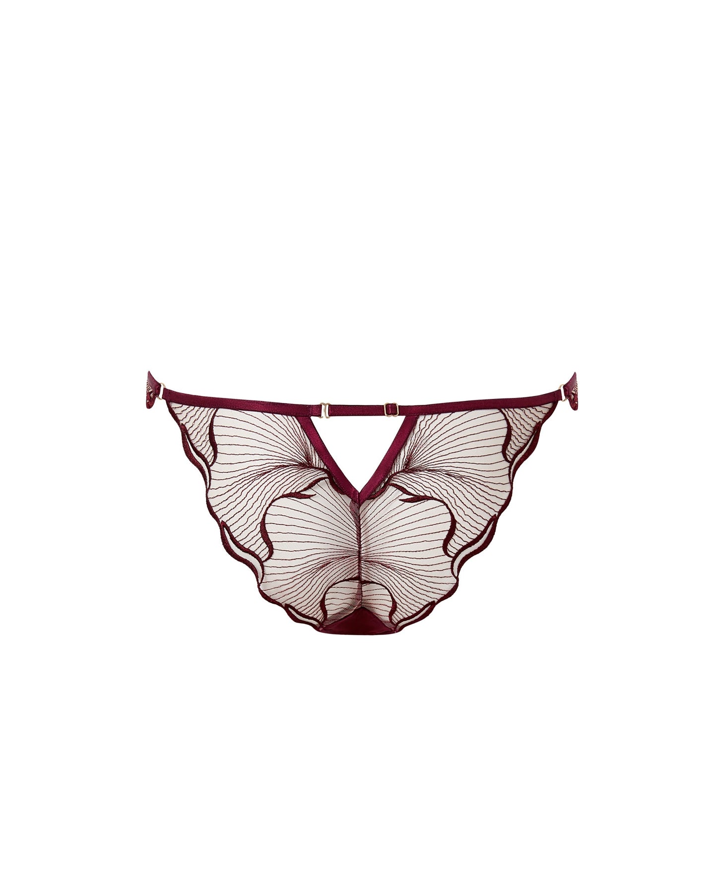  Marabel Embroidered Sheer Panty Cherry