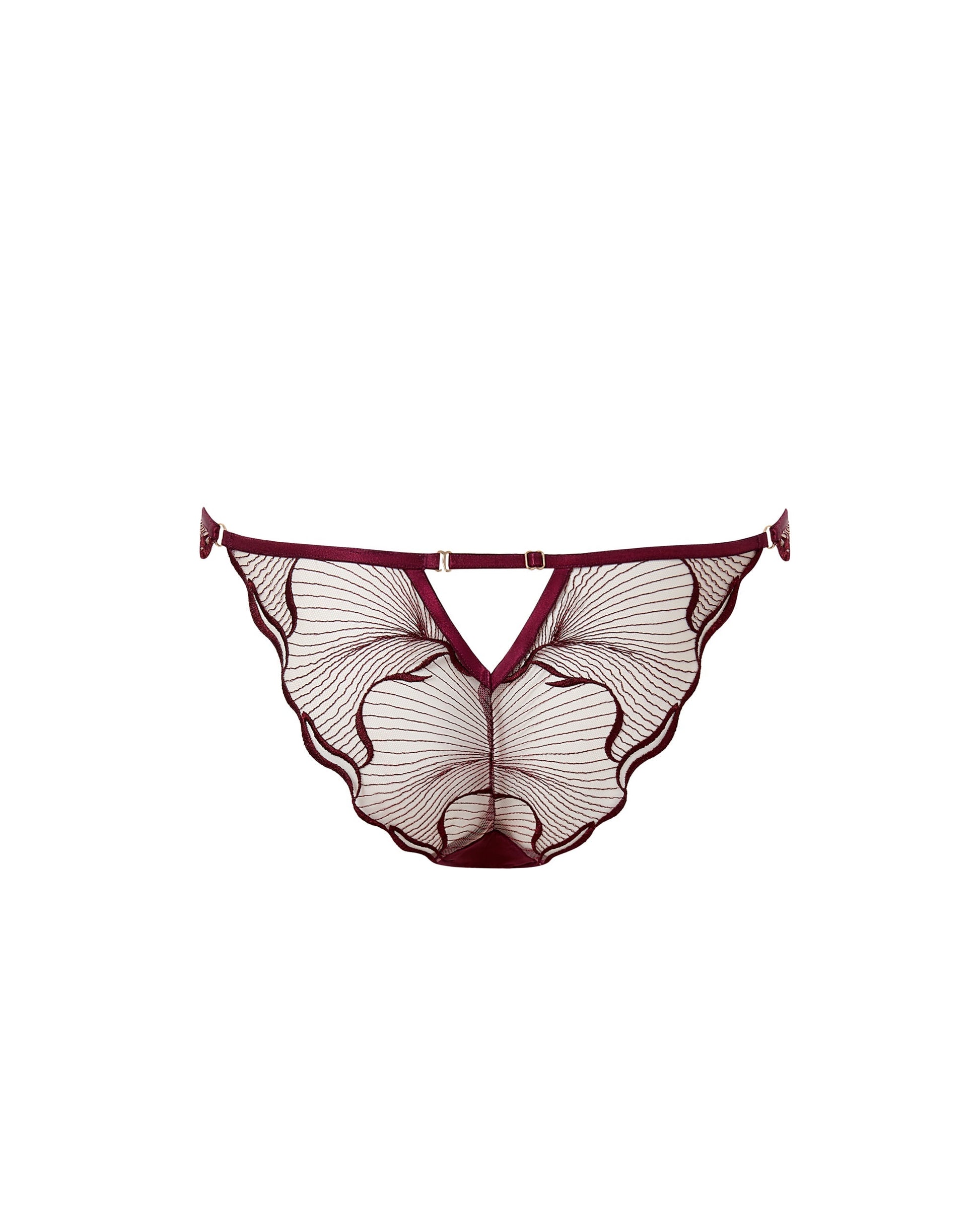  Marabel Embroidered Sheer Panty Cherry