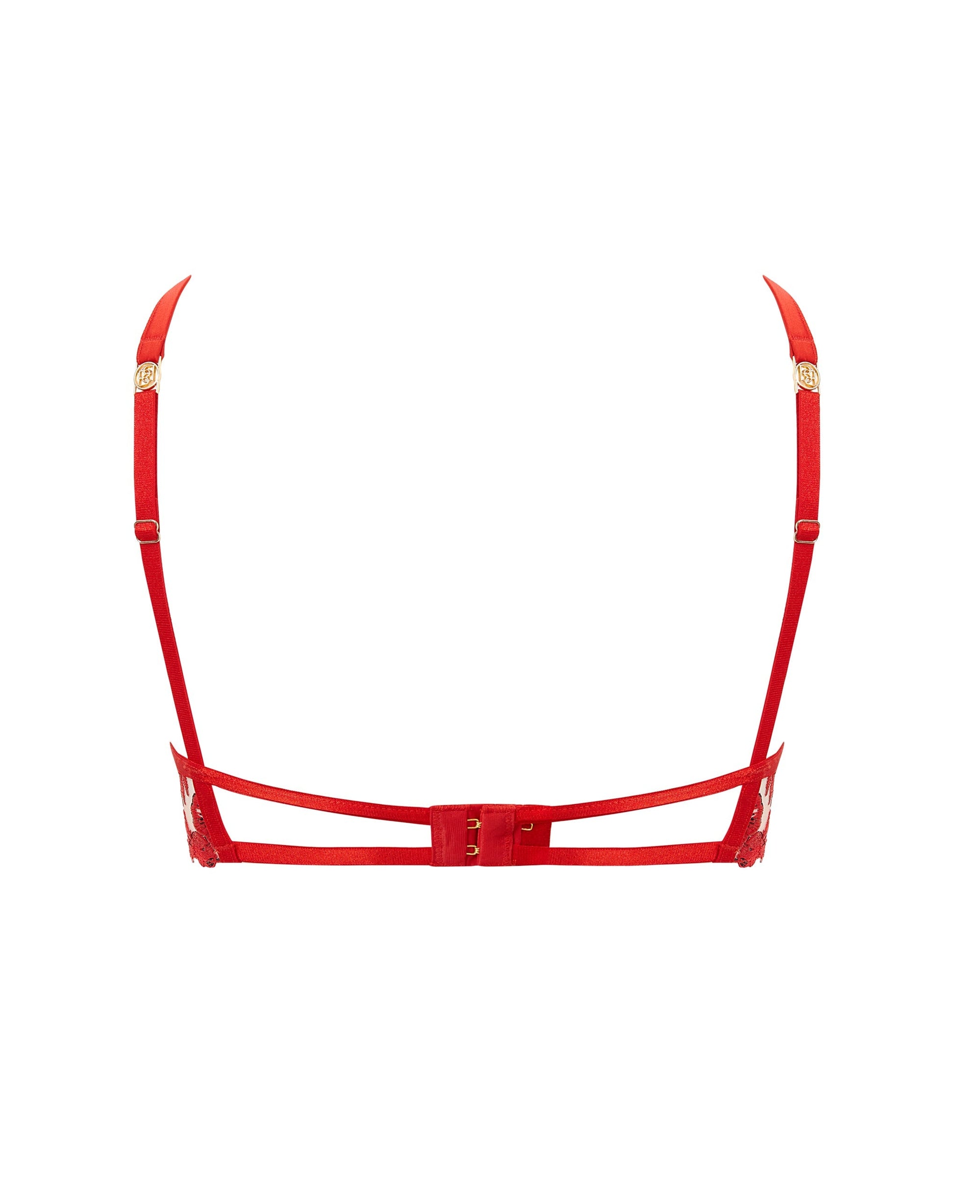  Lavanya Embroidered Longline Bra Red