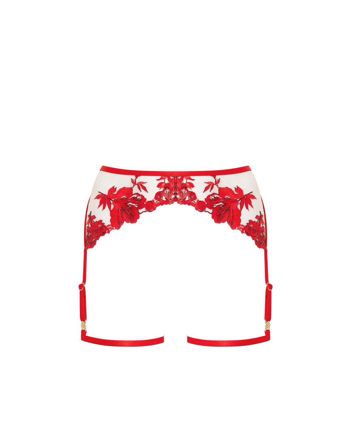  Lavanya Garter Belt Thigh Harness Red