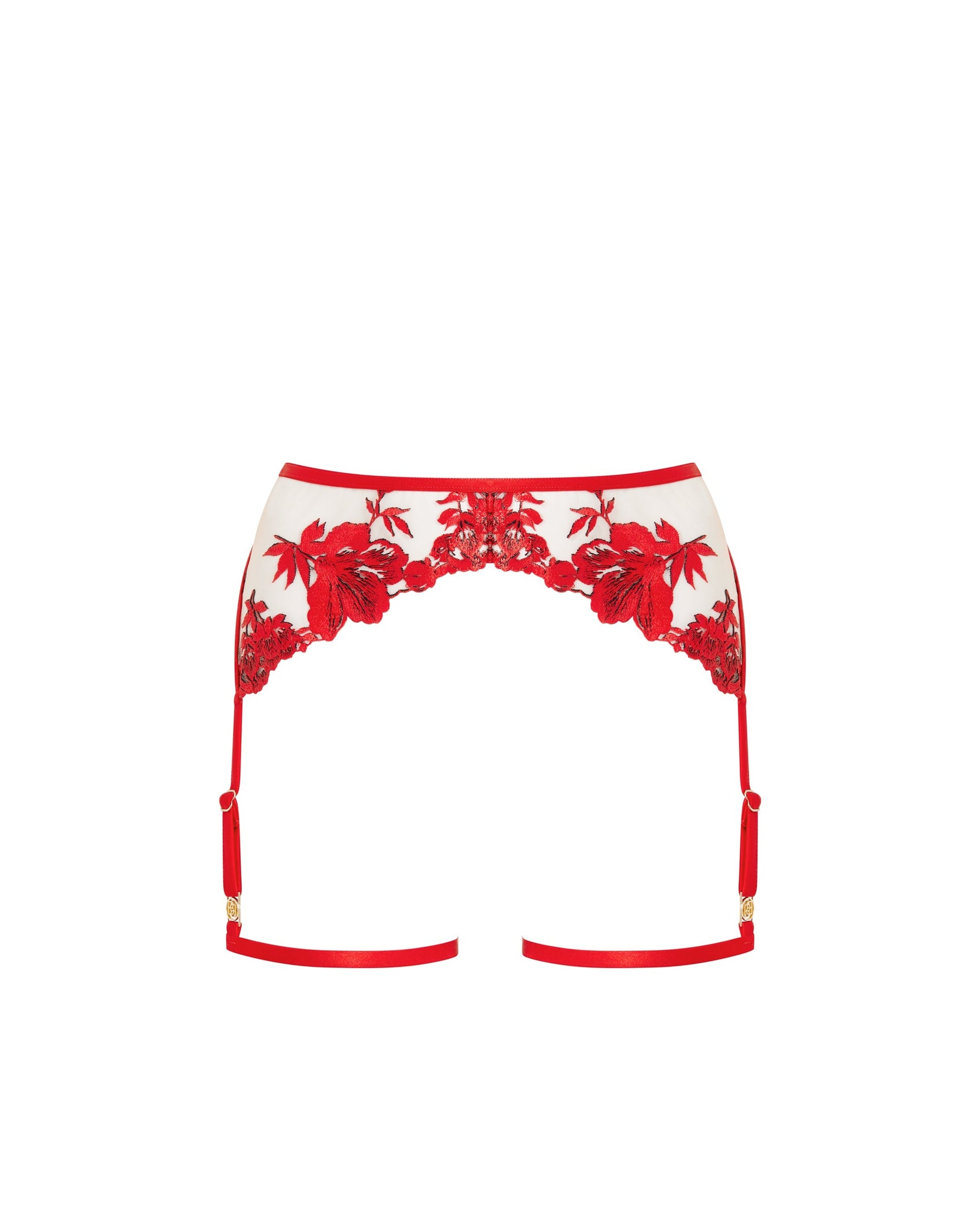  Lavanya Garter Belt Thigh Harness Red