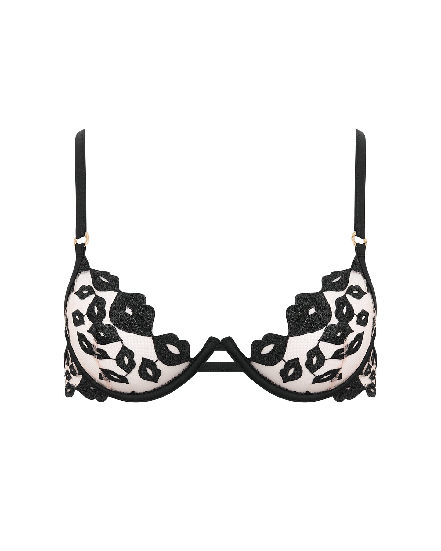  Marian Embroidered Bra Black