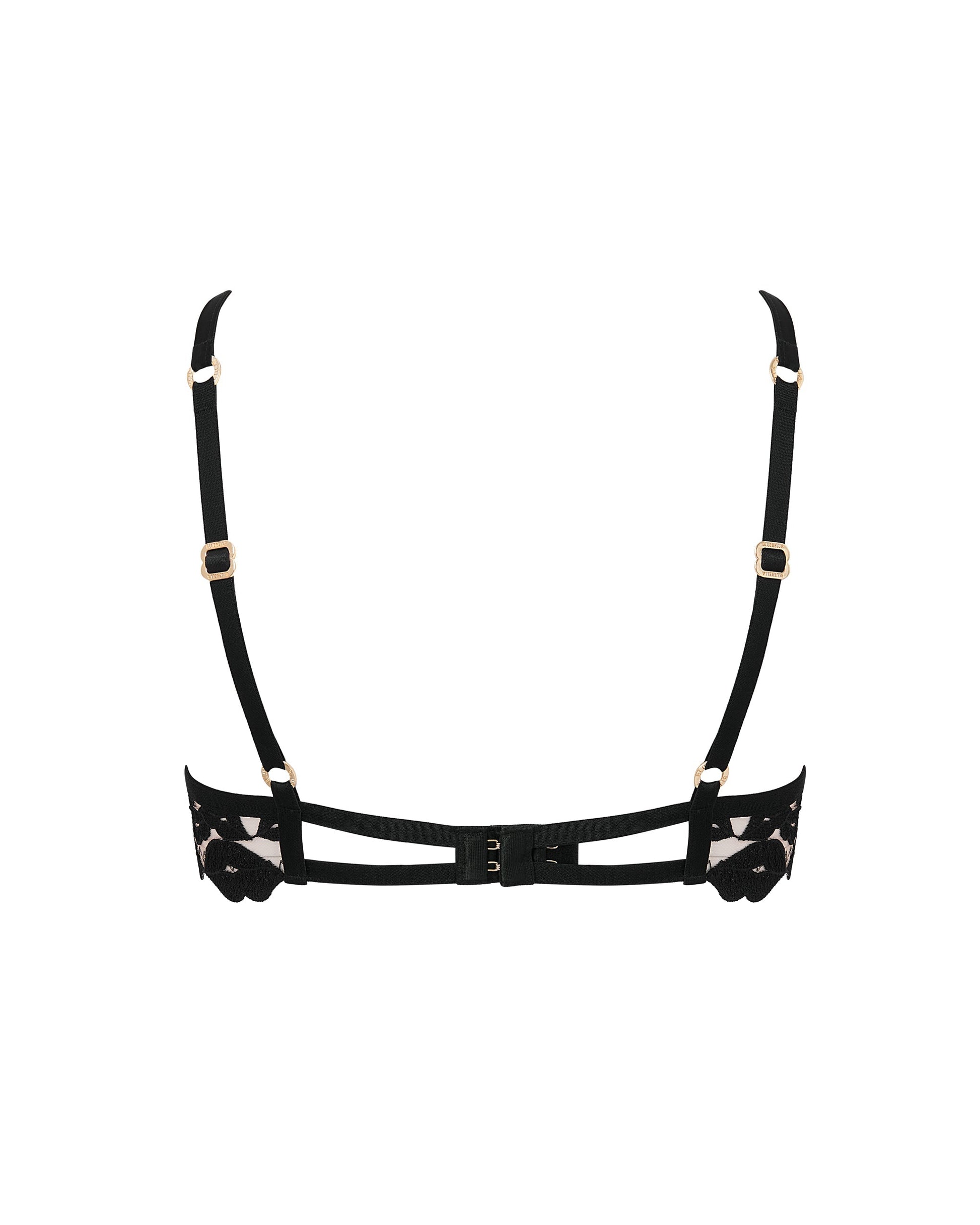  Marian Embroidered Bra Black