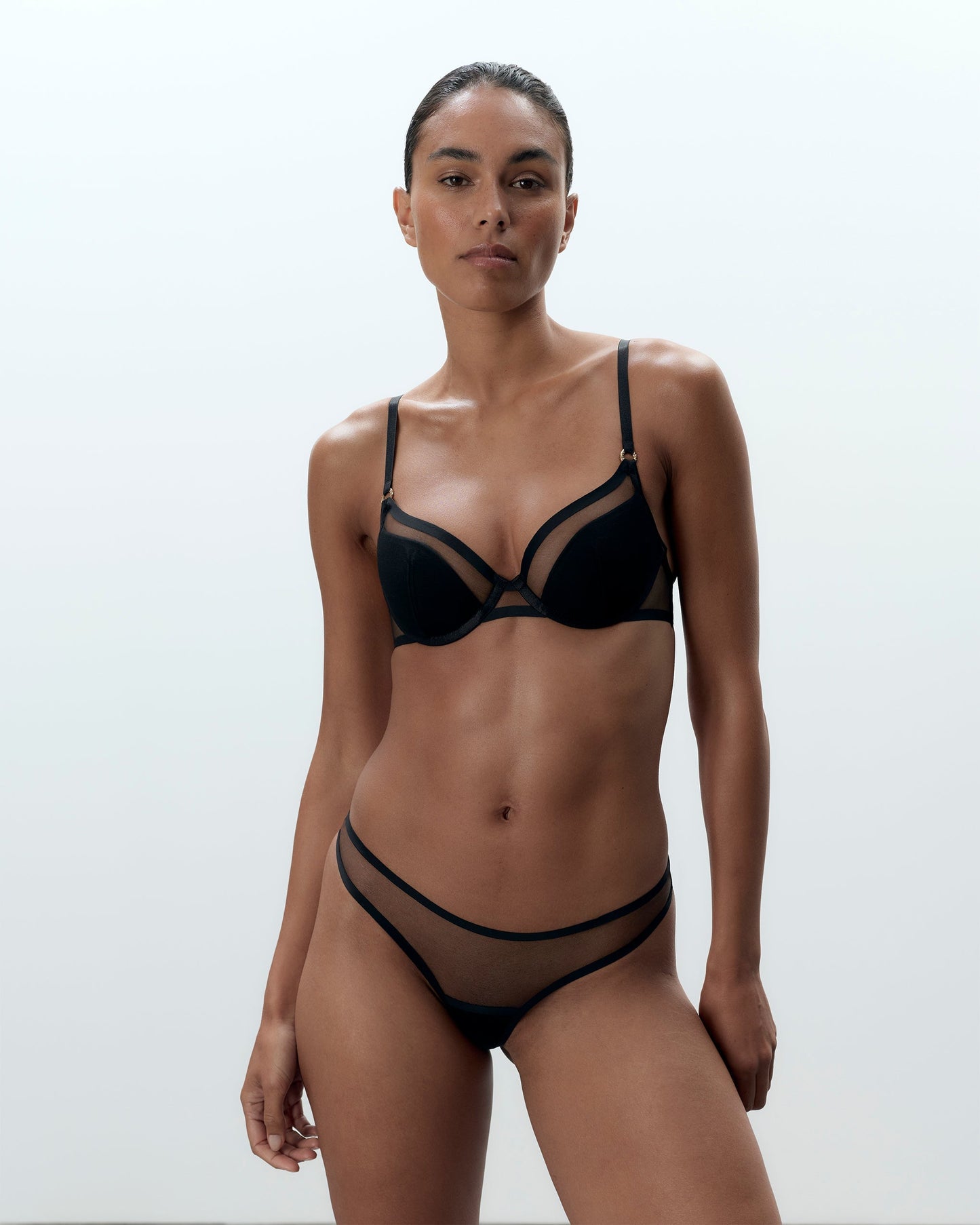  Naomi Molded Mesh Bra Black