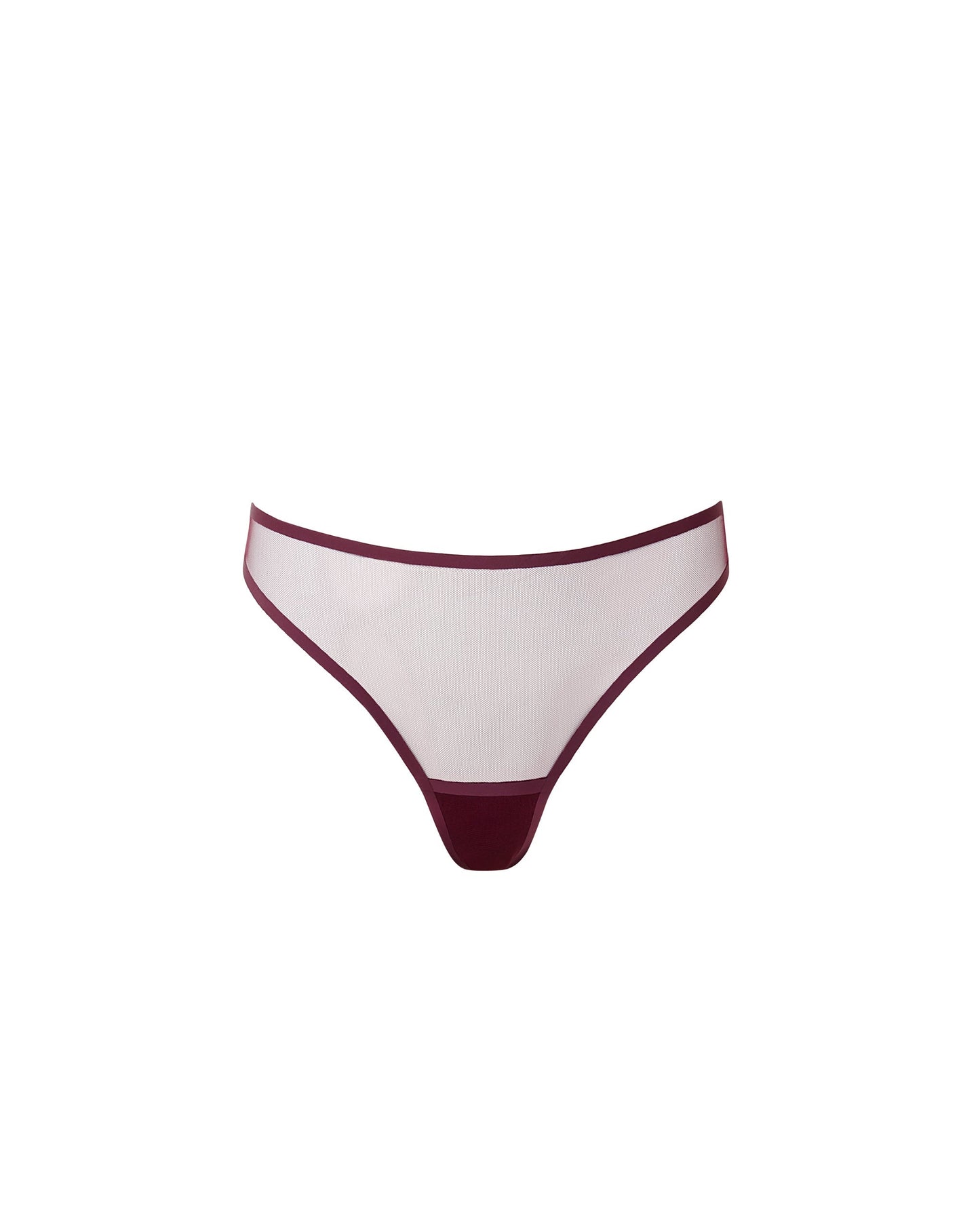  Naomi Mesh High-Waist Thong Cherry