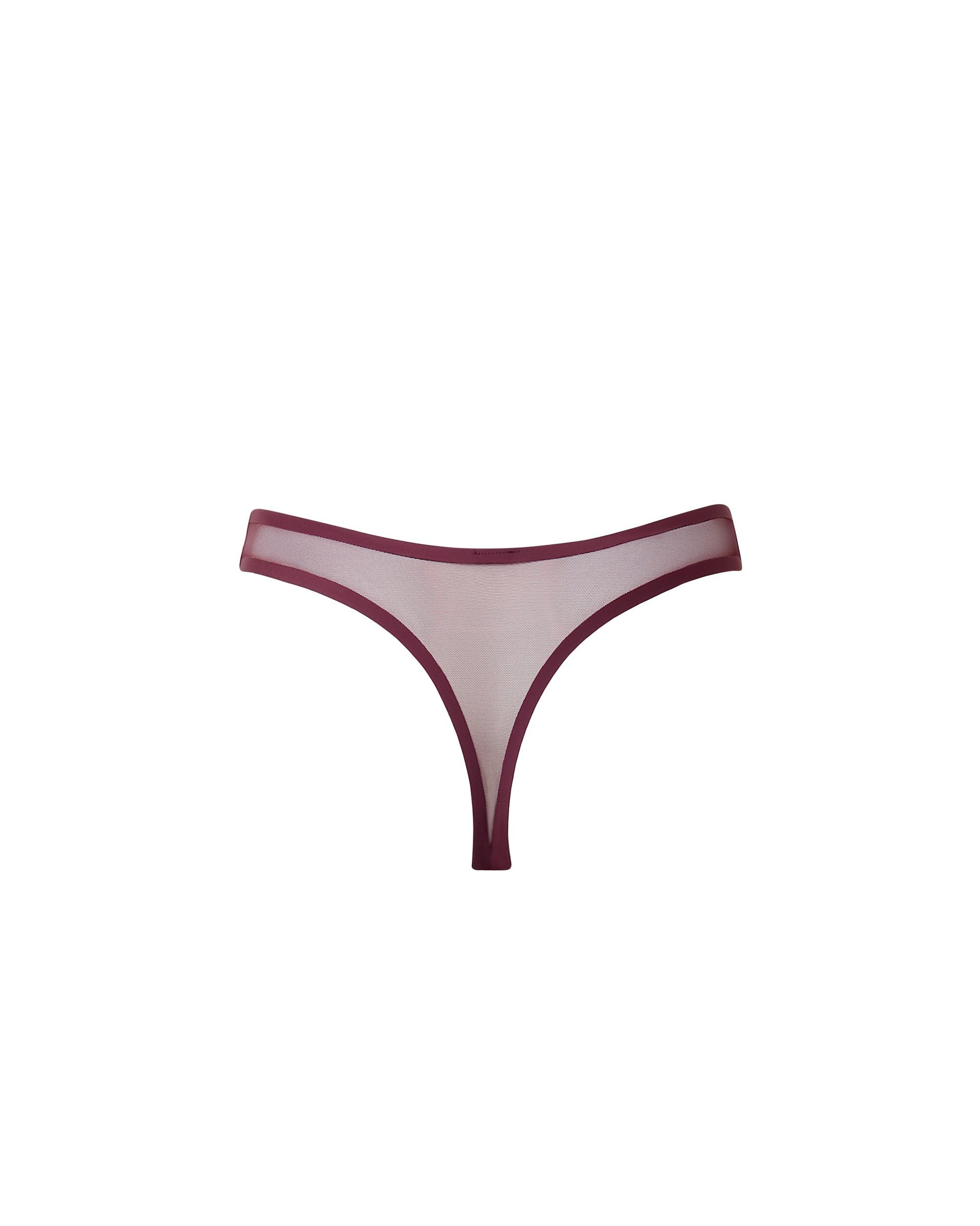  Naomi Mesh High-Waist Thong Cherry