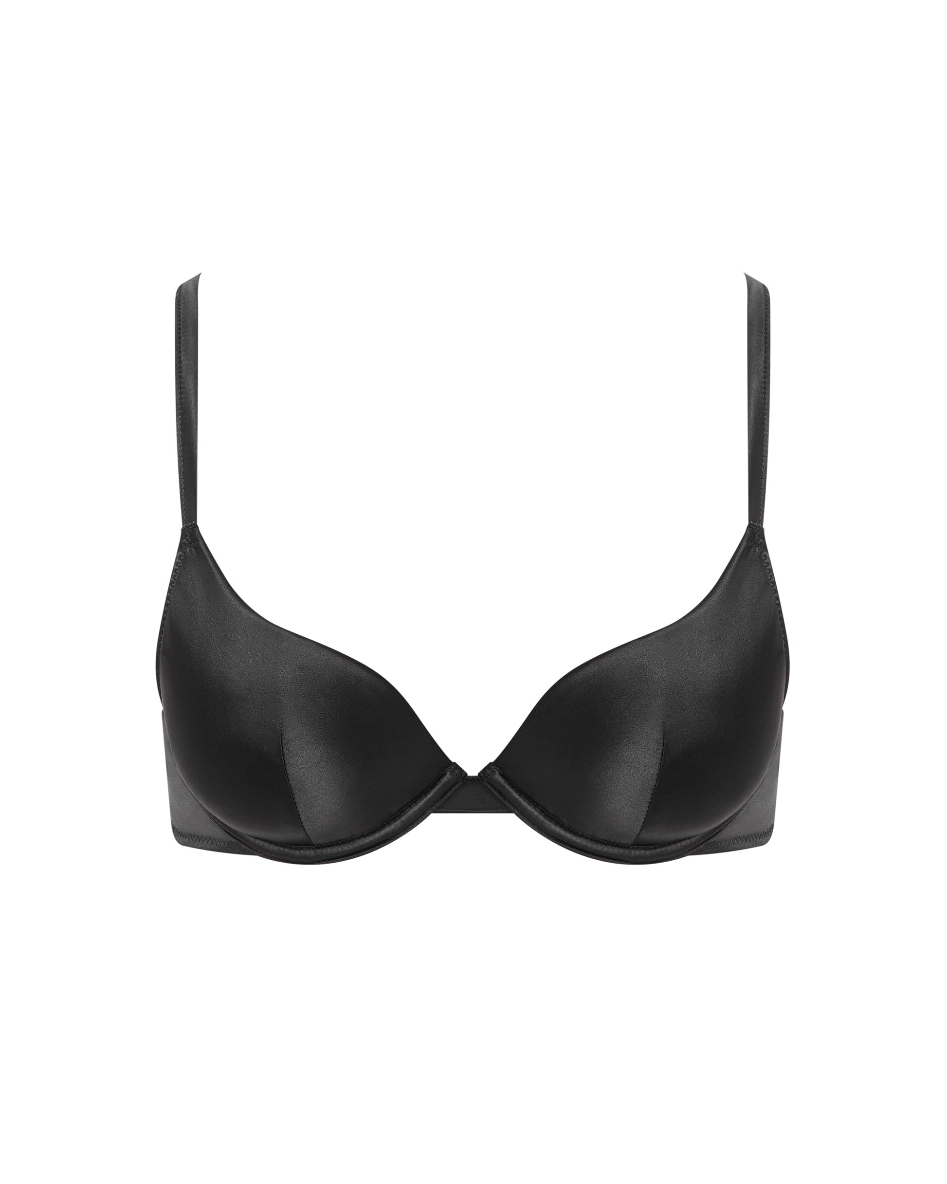  Verona Satin Push Up Bra Black