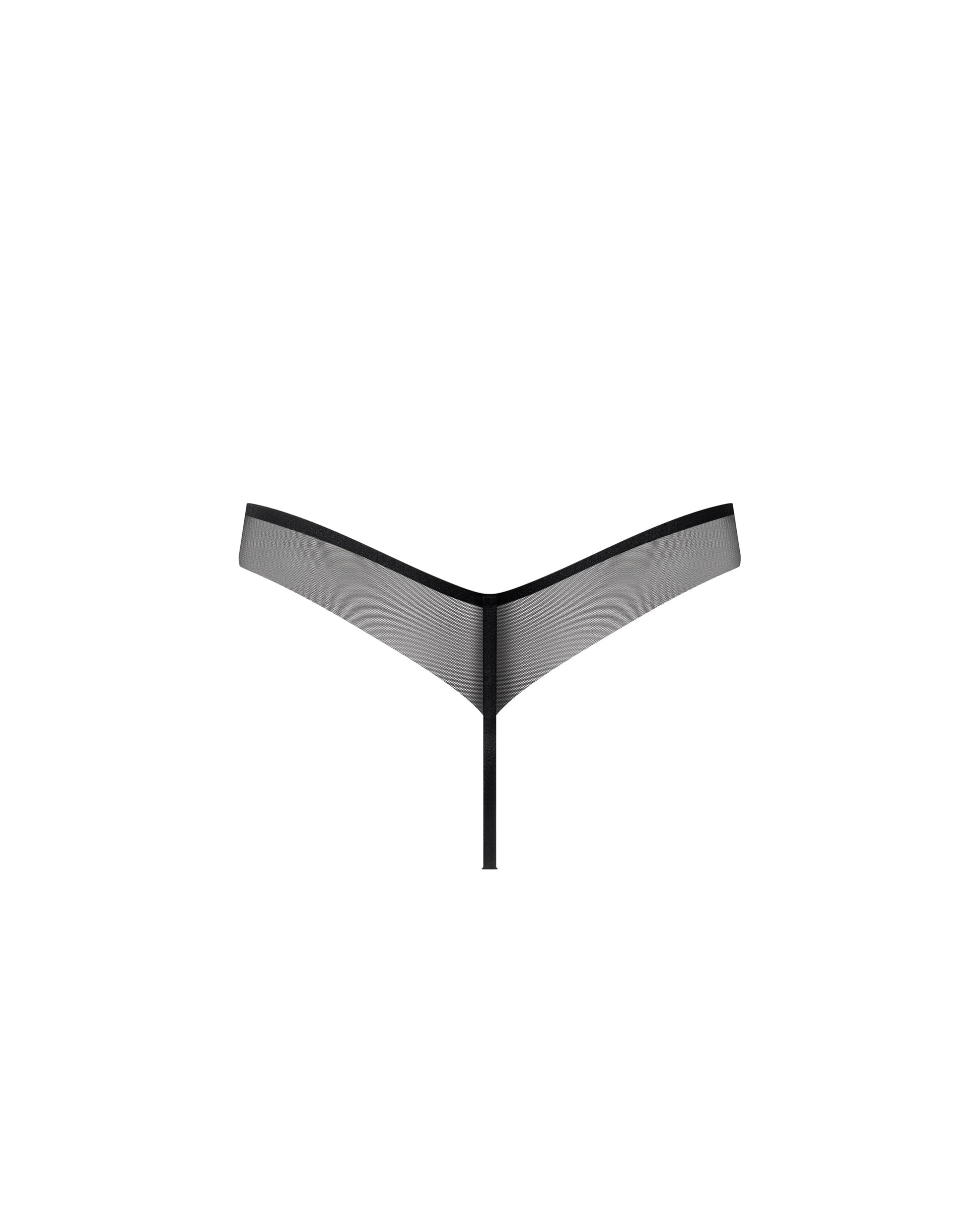  Verona Satin Thong Black