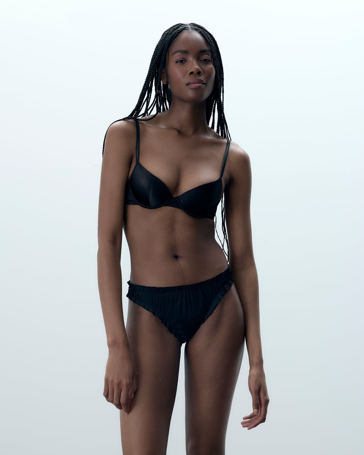  Verona Satin Gifting Thong Black