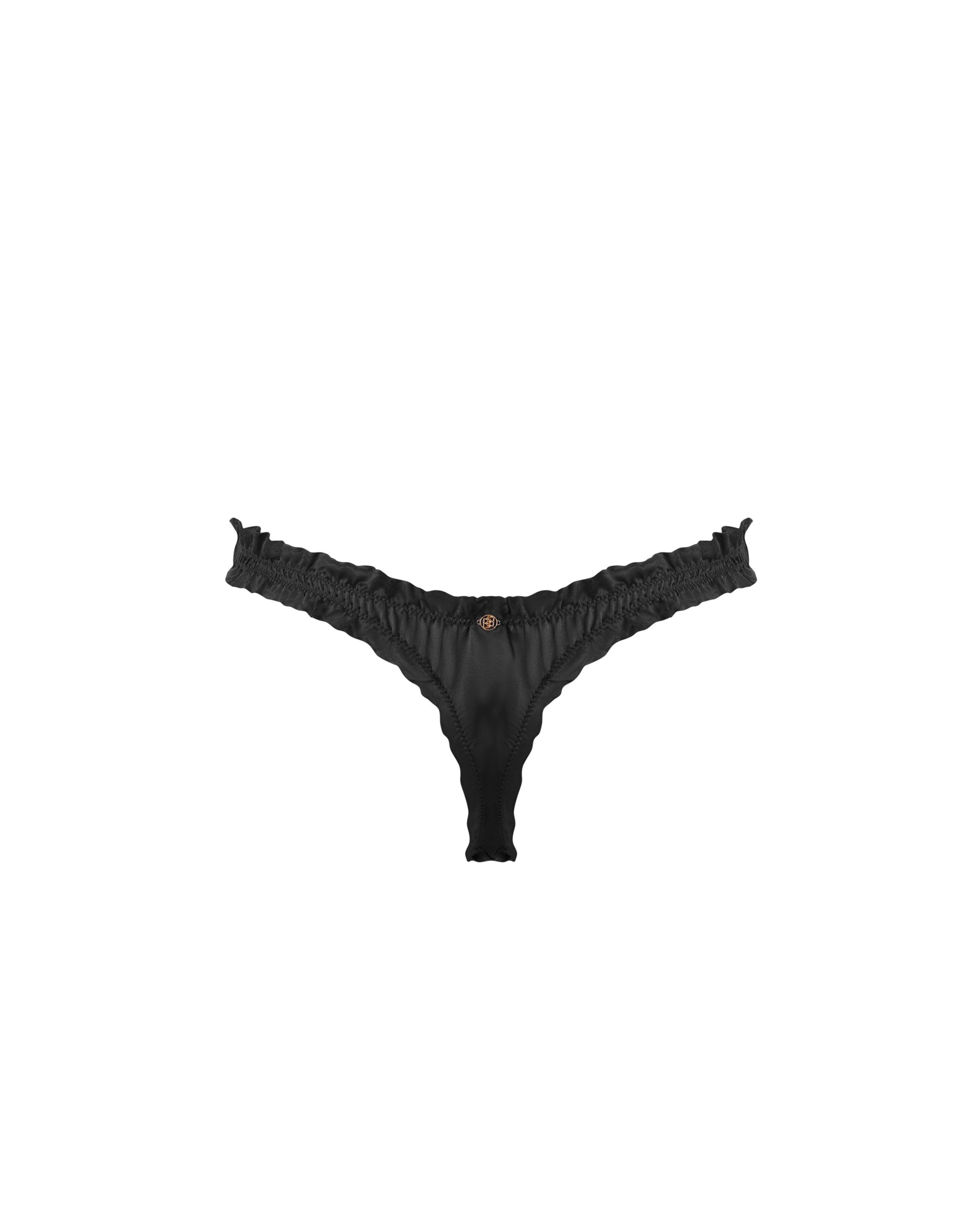  Verona Satin Gifting Thong Black