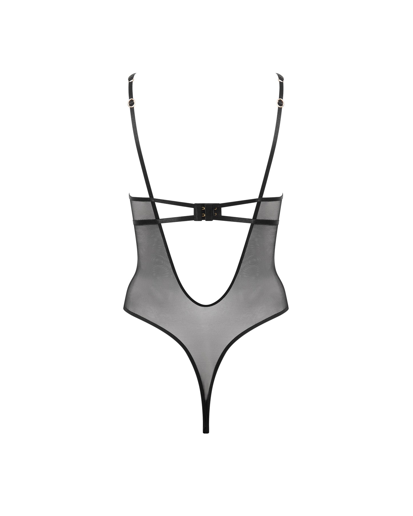  Verona Satin Push Up Bodysuit Black