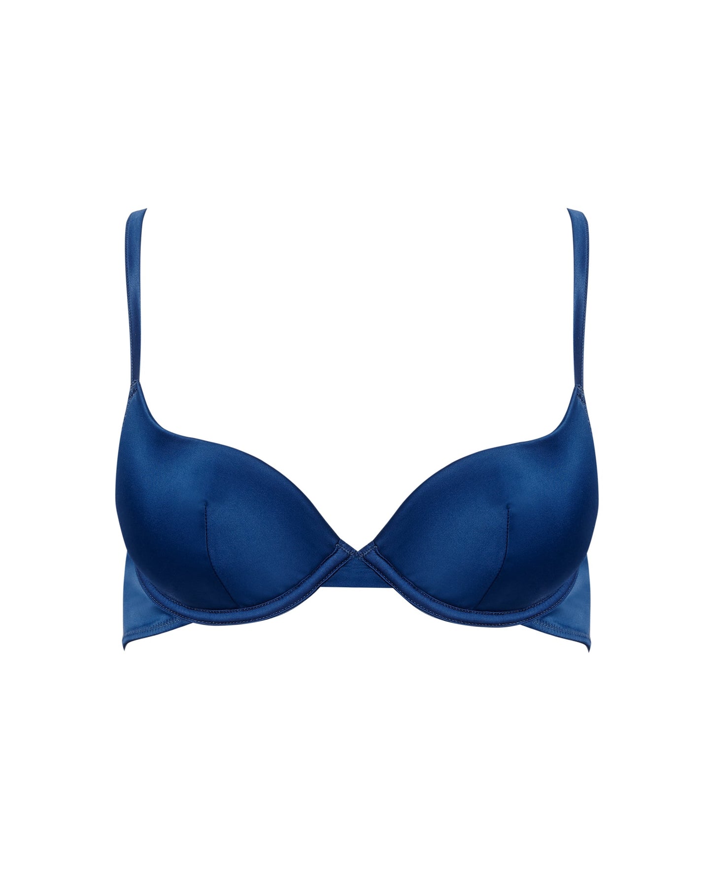  Verona Satin Push Up Bra Navy