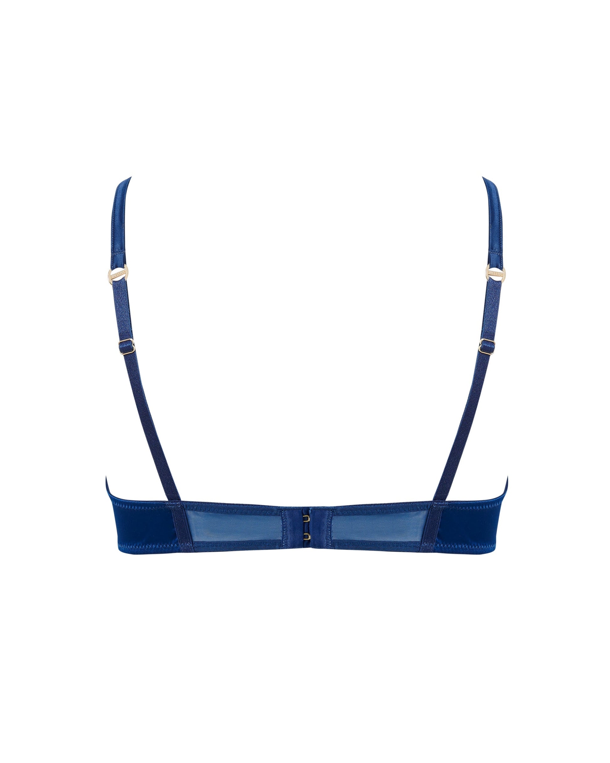  Verona Satin Push Up Bra Navy