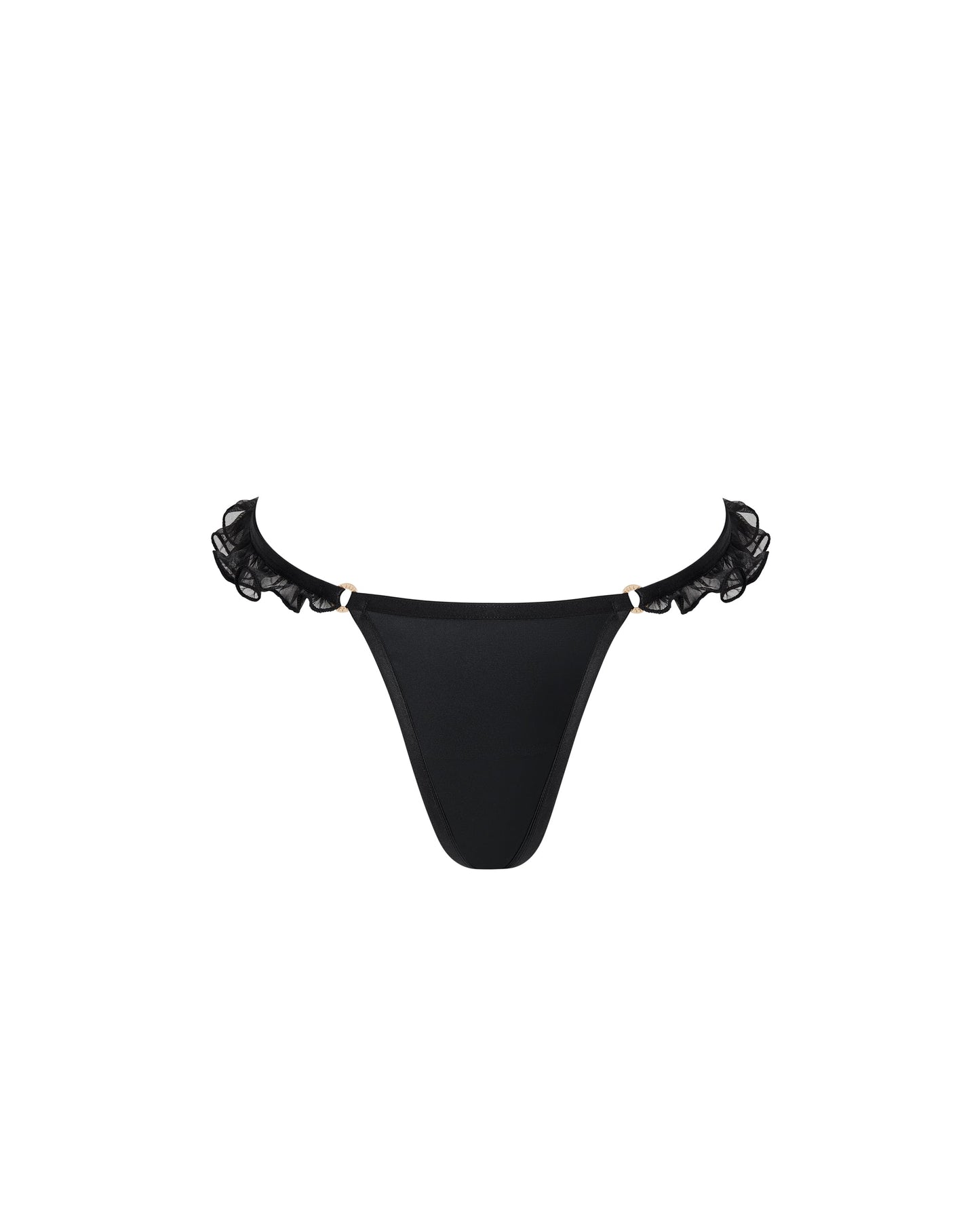  Venus Satin Thong Black