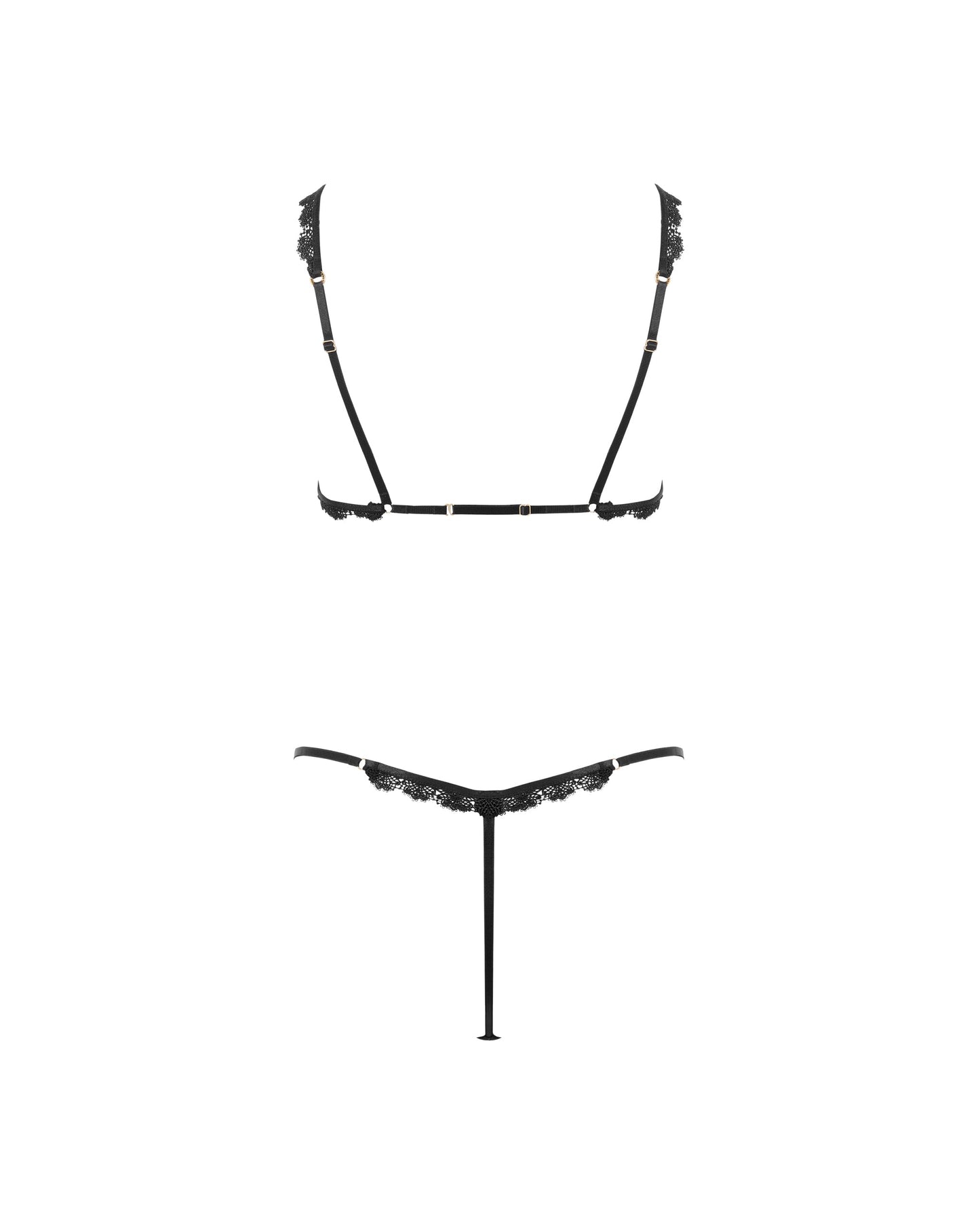  Arella Open Bodysuit Black