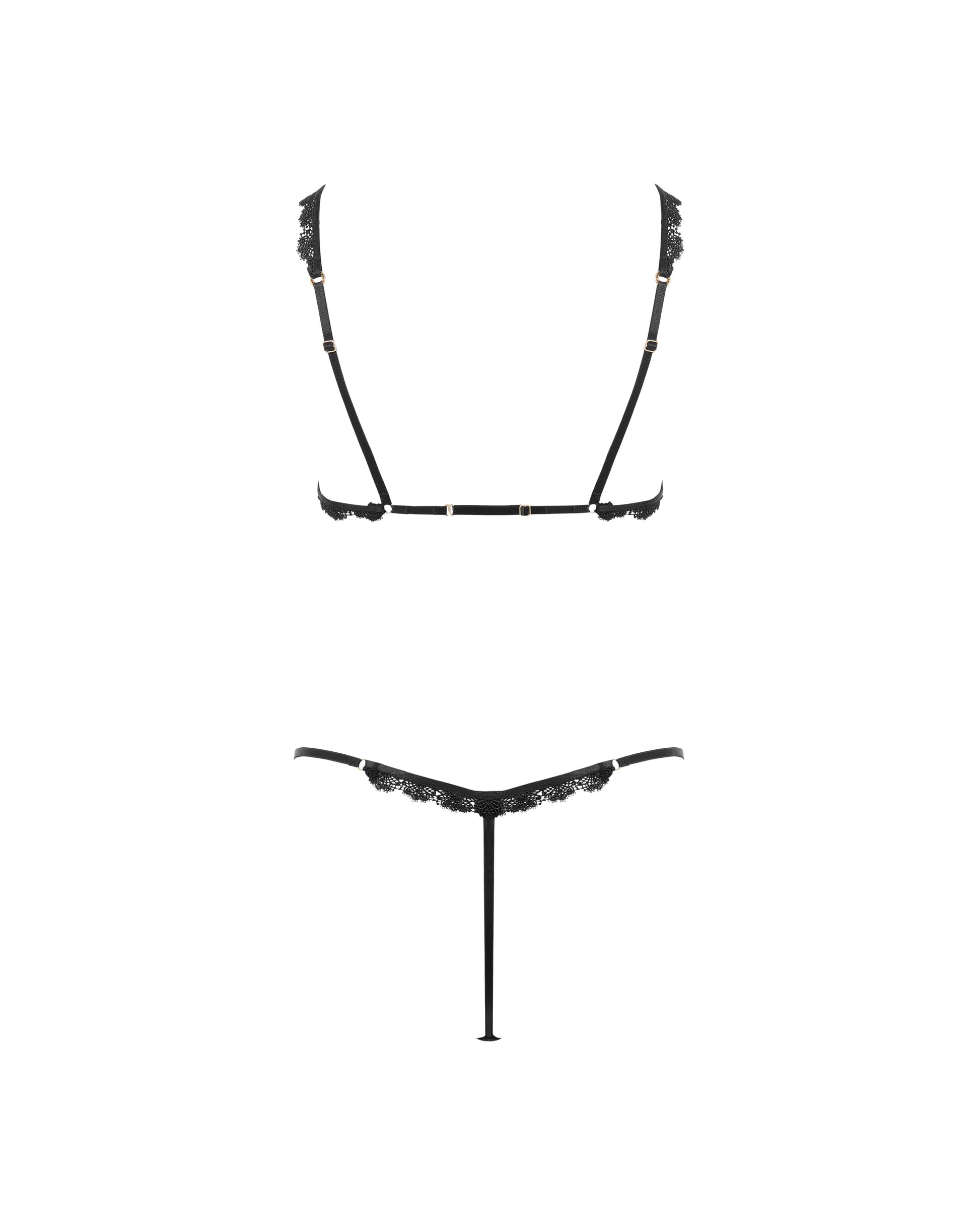  Arella Open Bodysuit Black