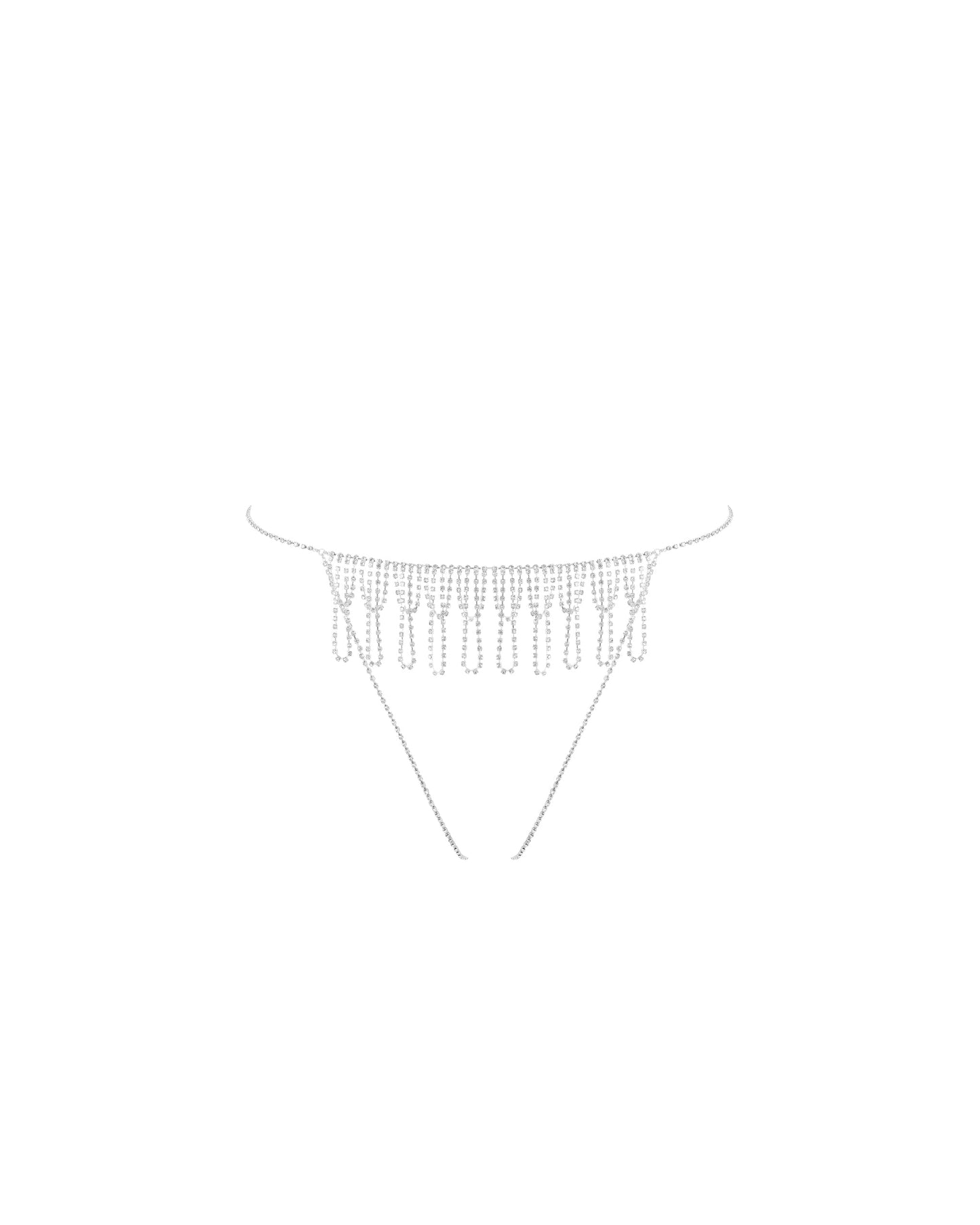  Estelle Open Diamante Thong Silver