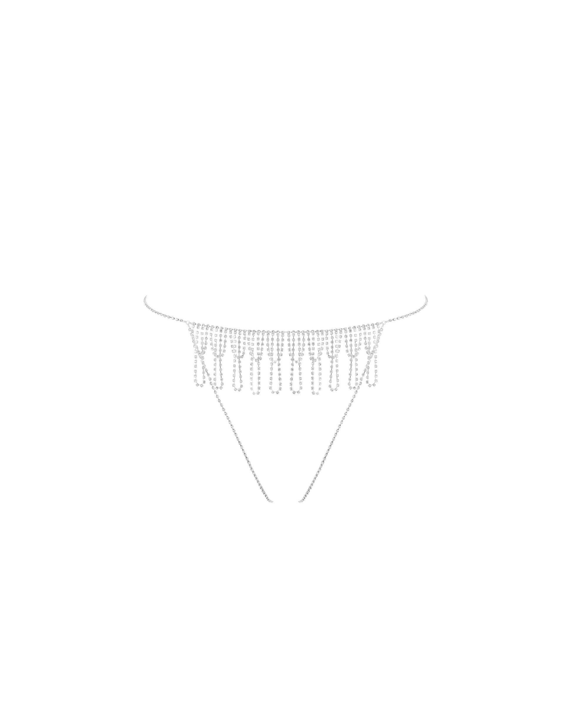  Estelle Open Diamante Thong Silver