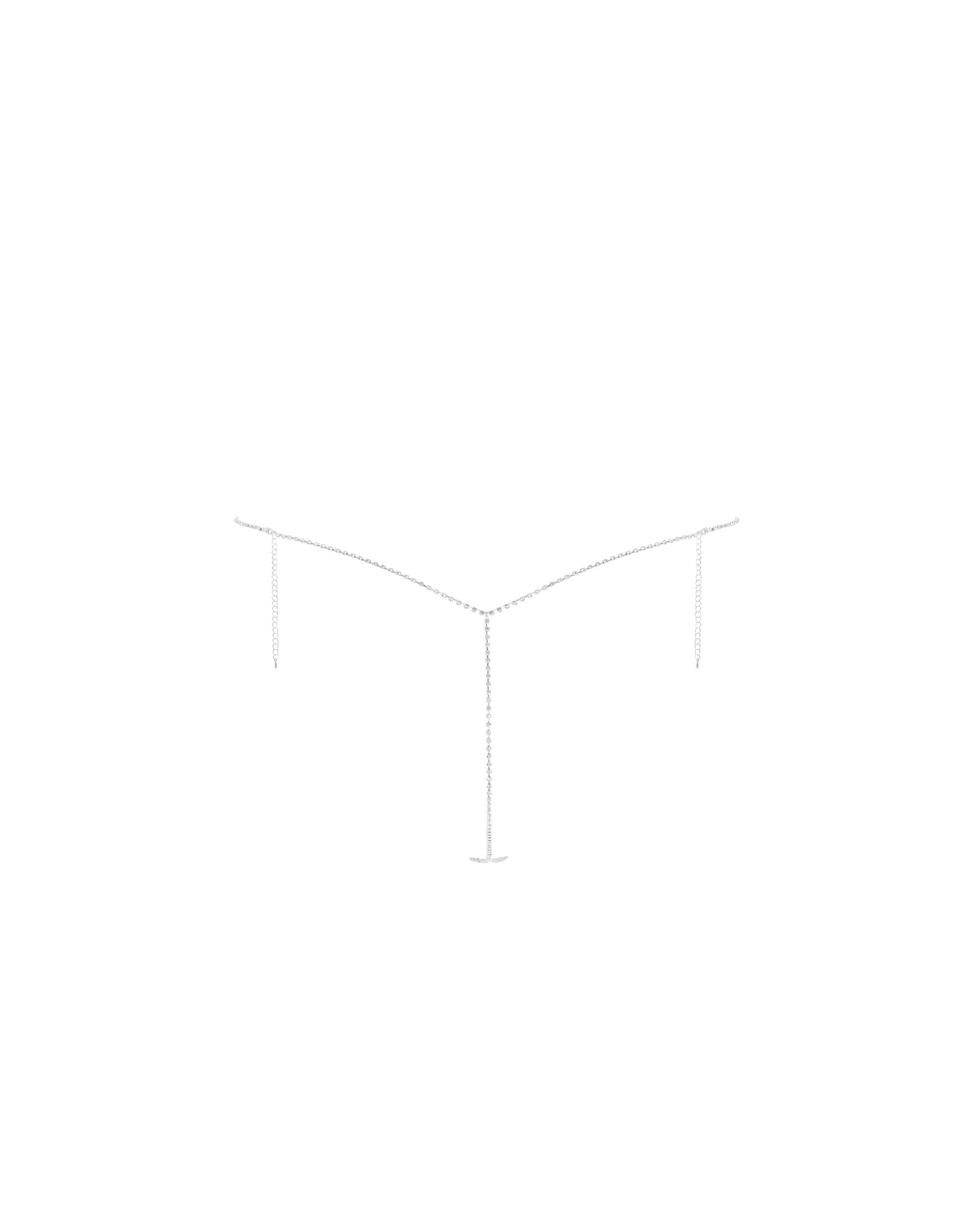  Estelle Open Diamante Thong Silver