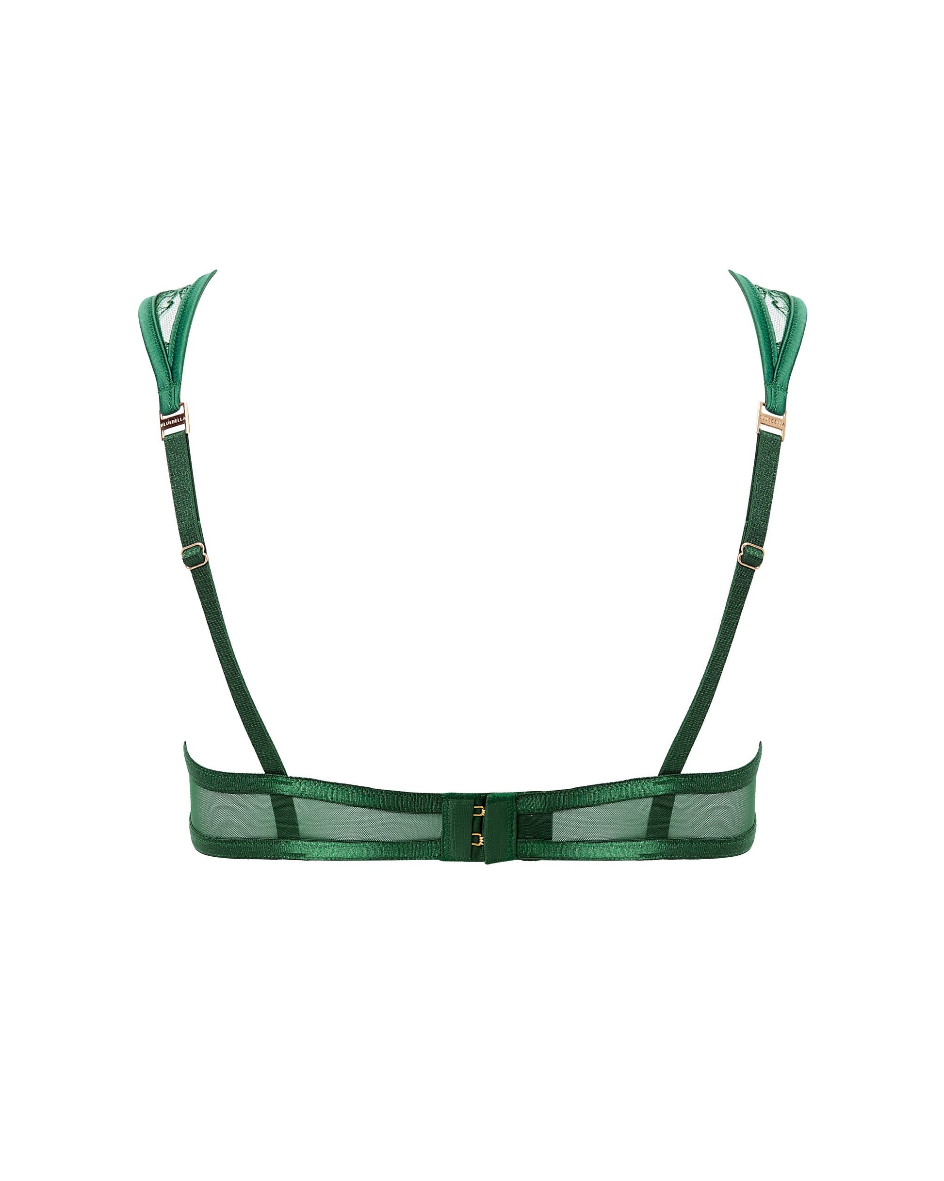  Seraphim Embroidered Sheer Bra Green