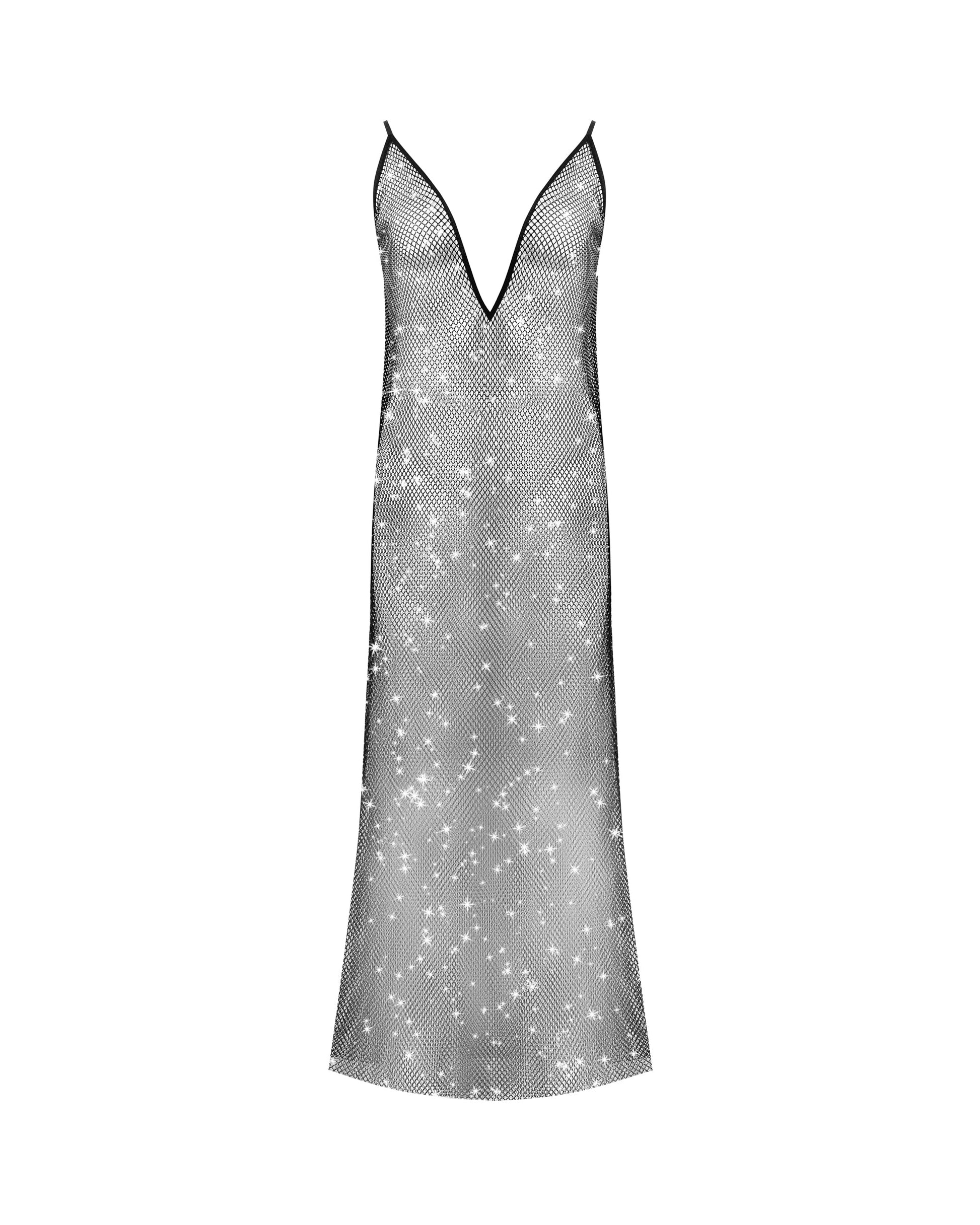  Noor Sheer Mesh Chemise Black