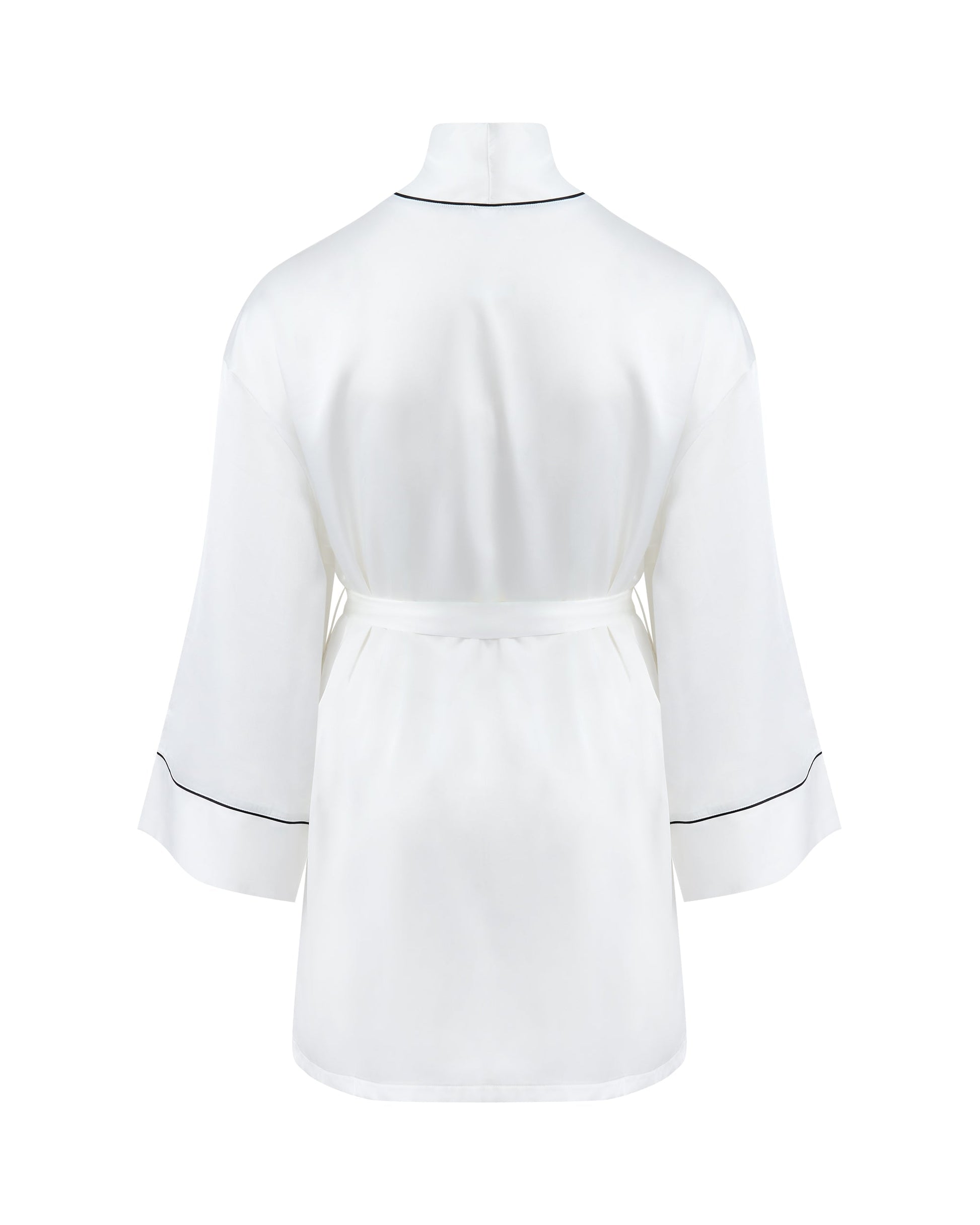  Lydia Satin Kimono Cream/Black