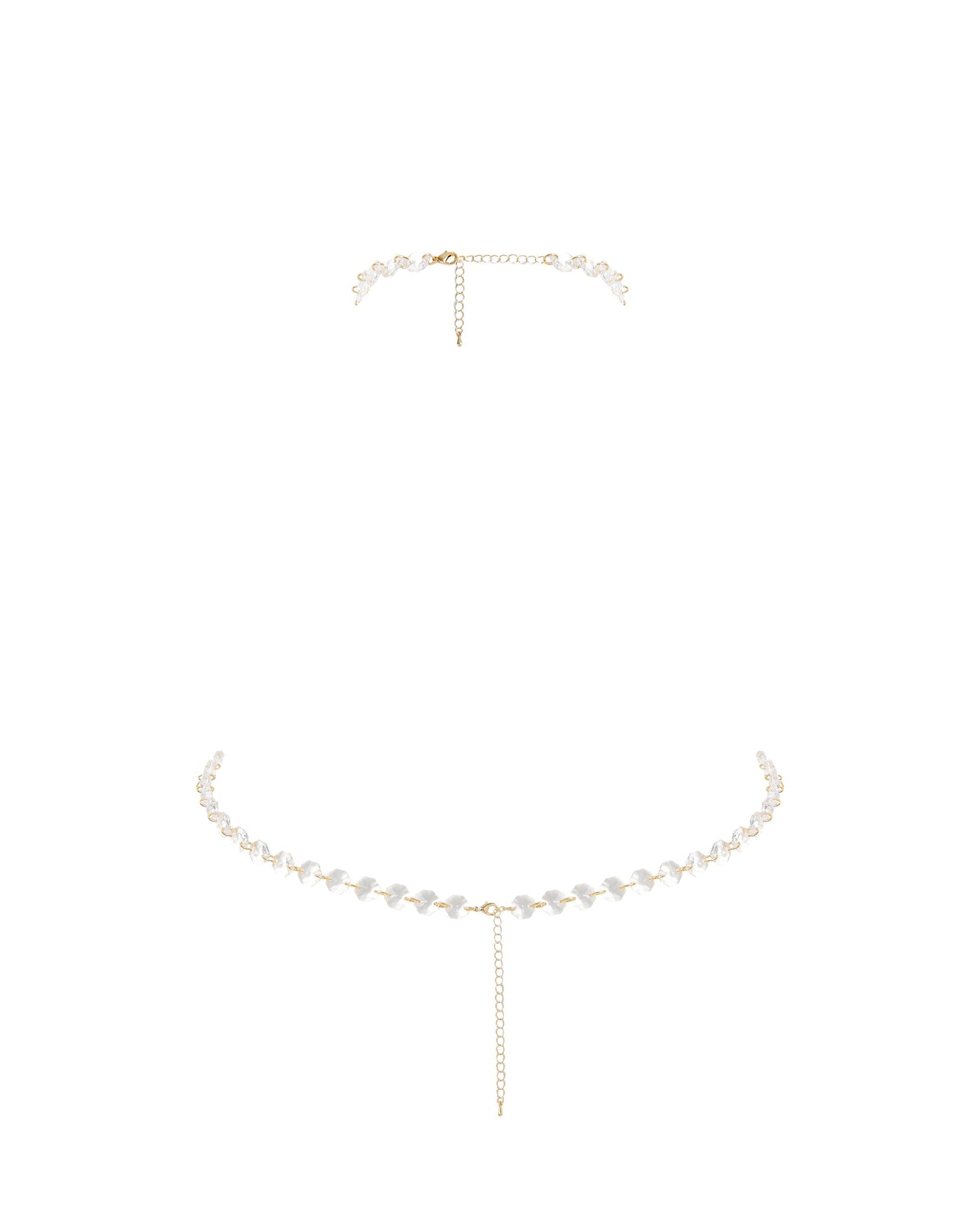  Crystal Triangle Bra Clear