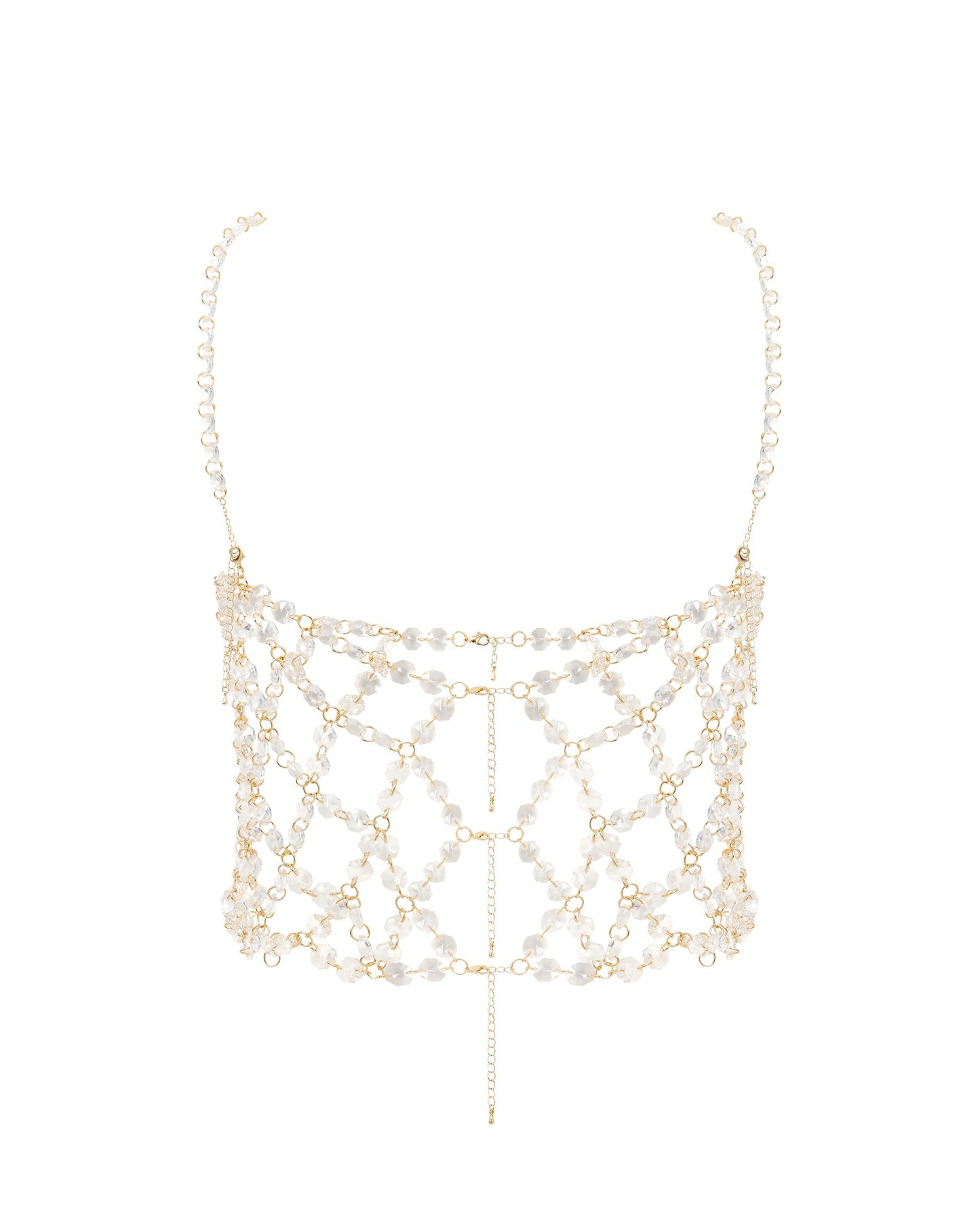 Crystal Cami Crop Top Clear
