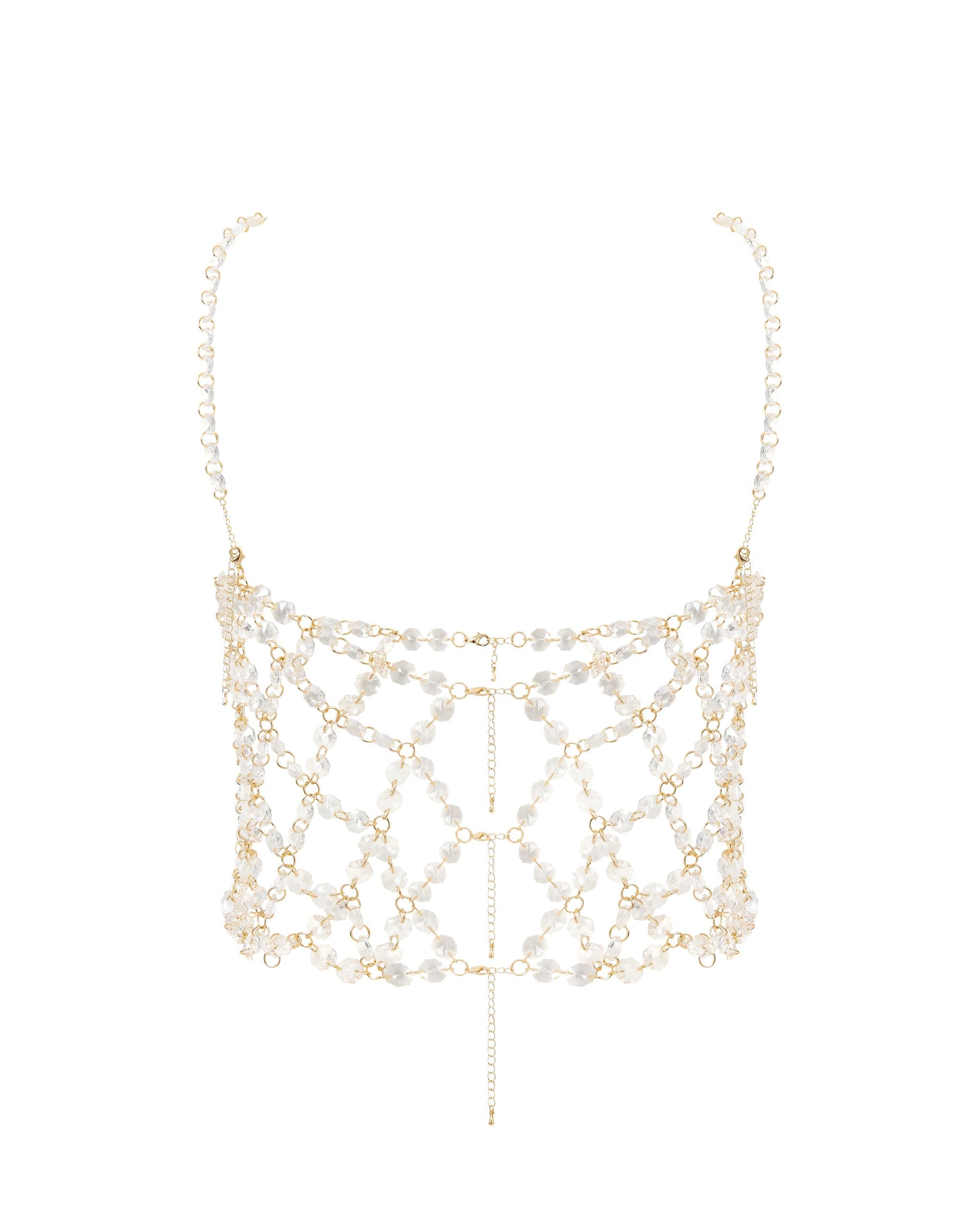  Crystal Cami Crop Top Clear