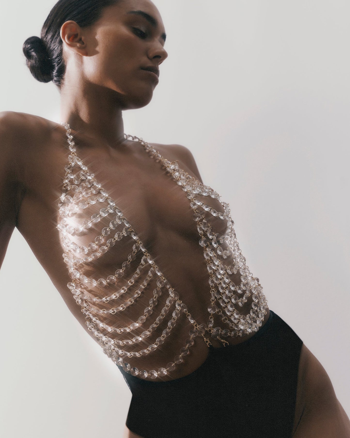  Crystal Bodysuit Clear/Black